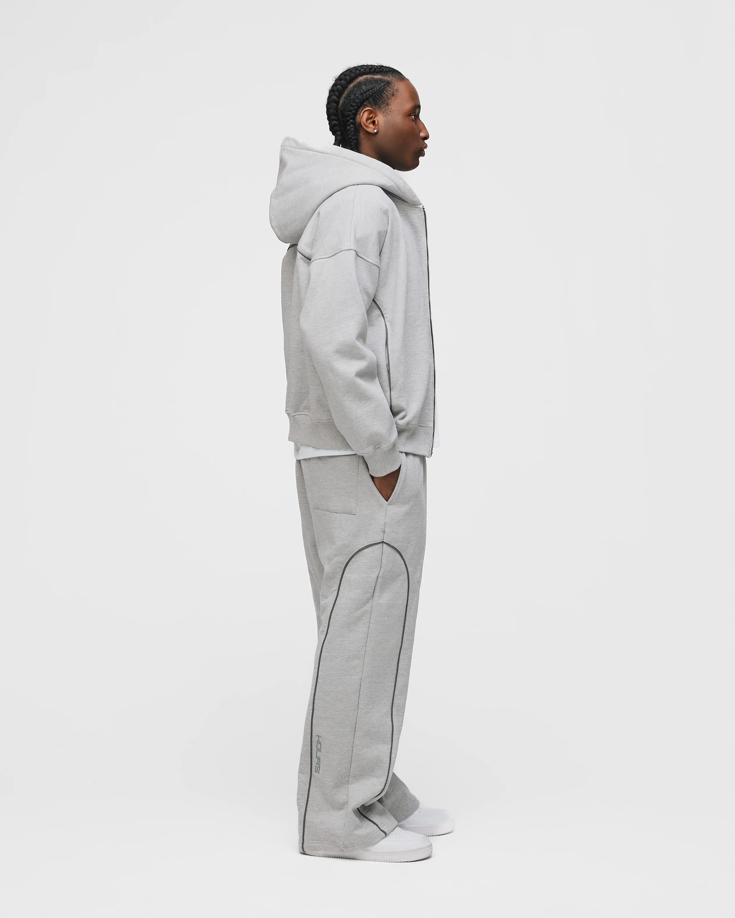 Arc Baggy Sweatpants - Grey - Image 6