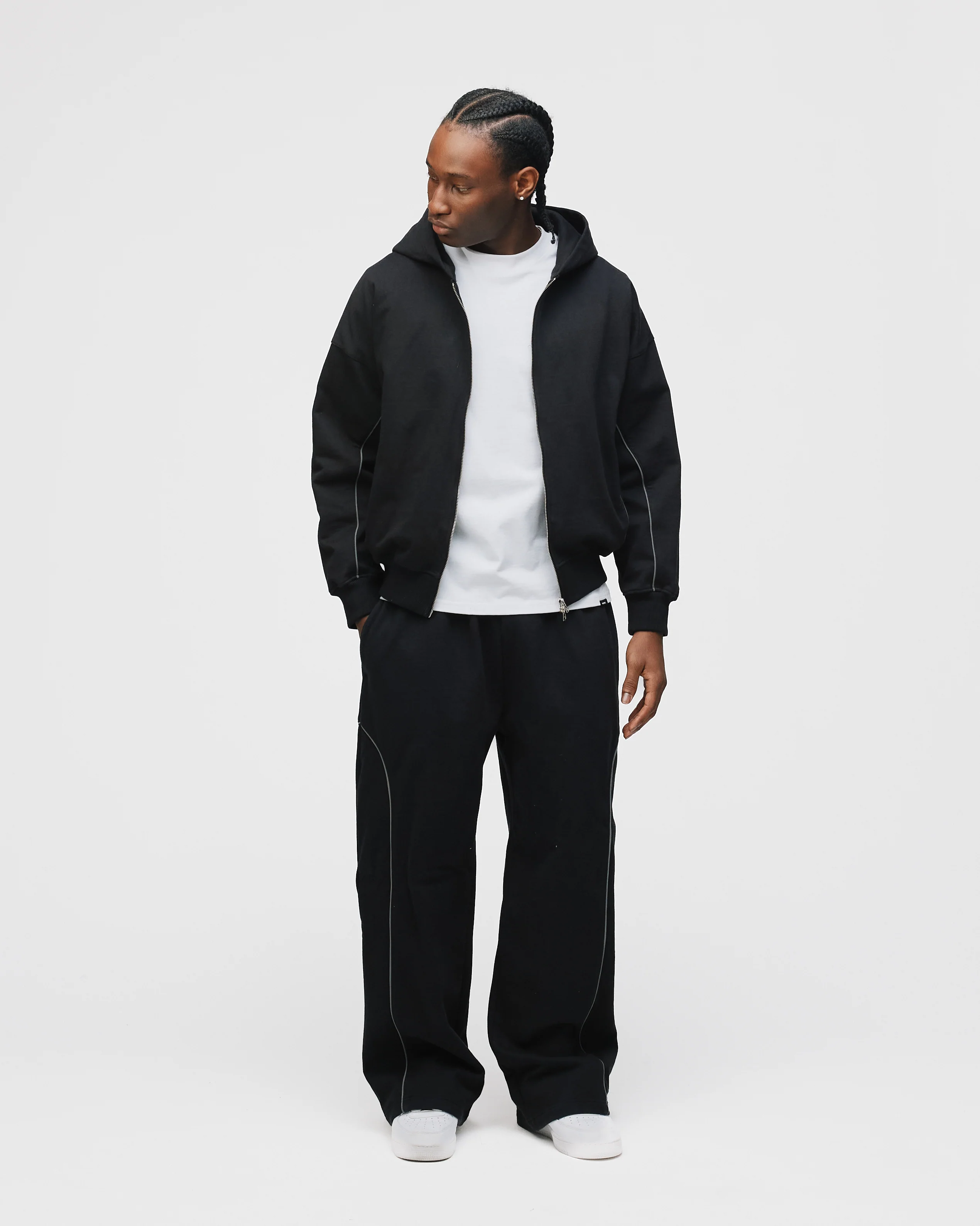 Arc Zip Hoodie - Black - Image 4