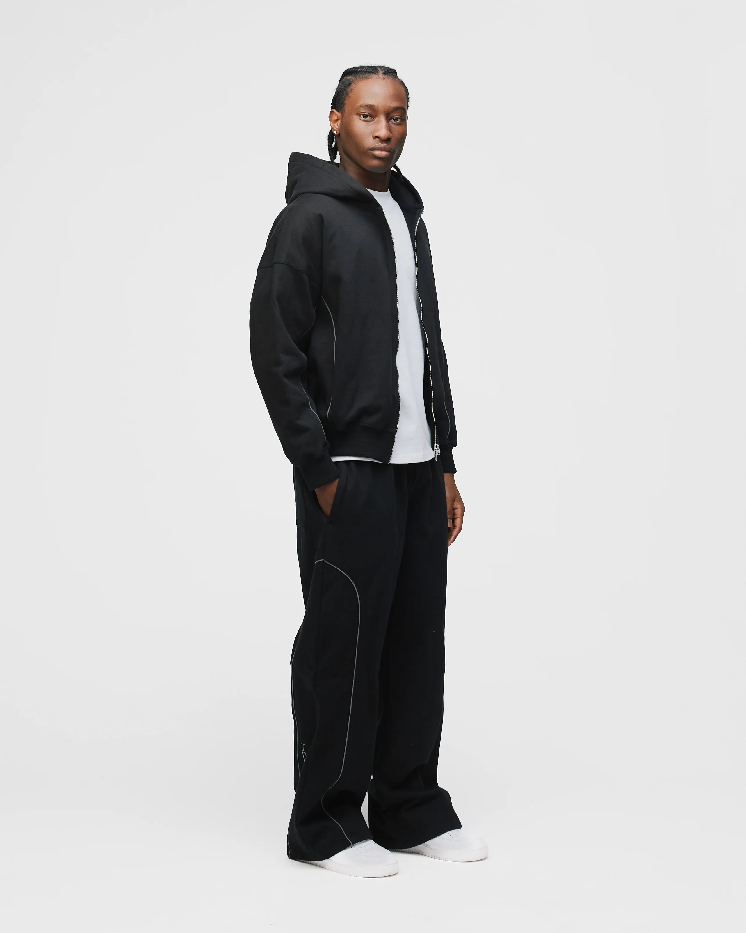 Arc Zip Hoodie - Black - Image 5