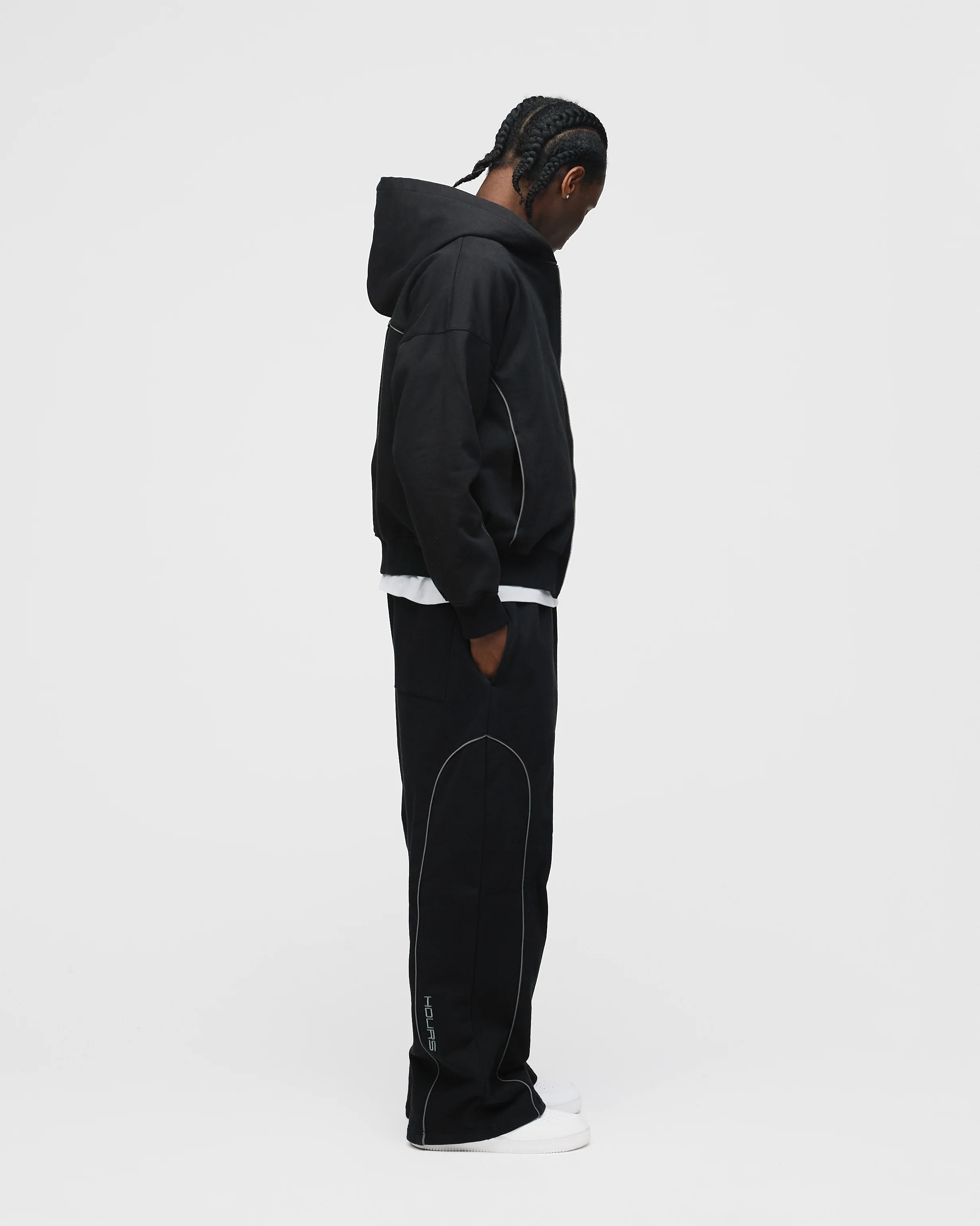 Arc Zip Hoodie - Black - Image 6