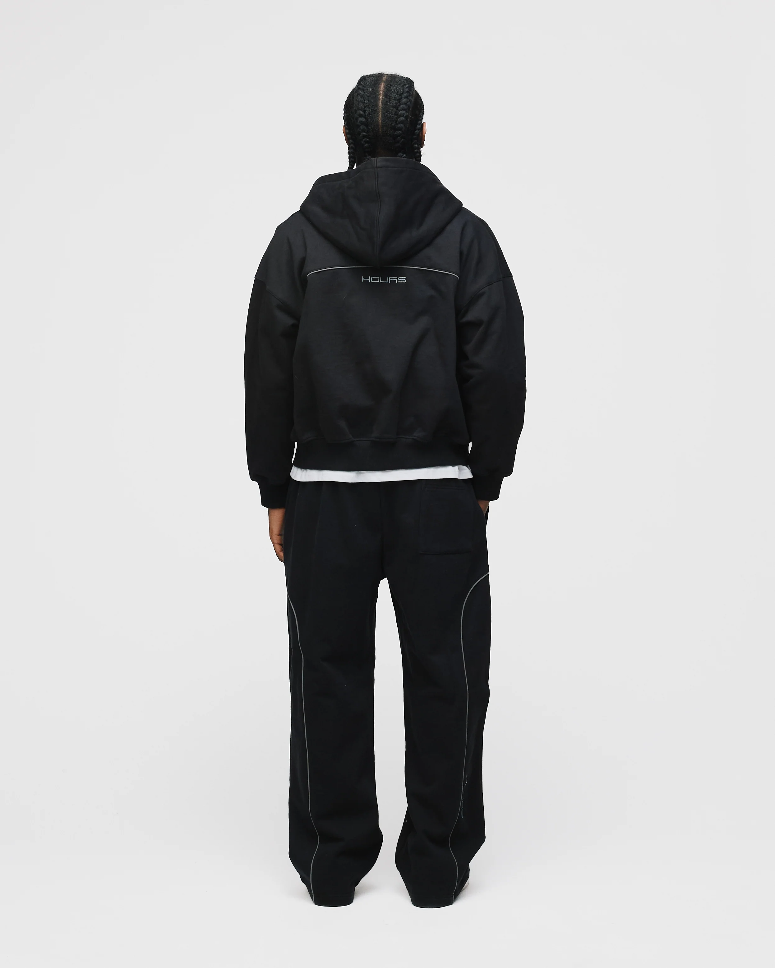 Arc Zip Hoodie - Black - Image 7