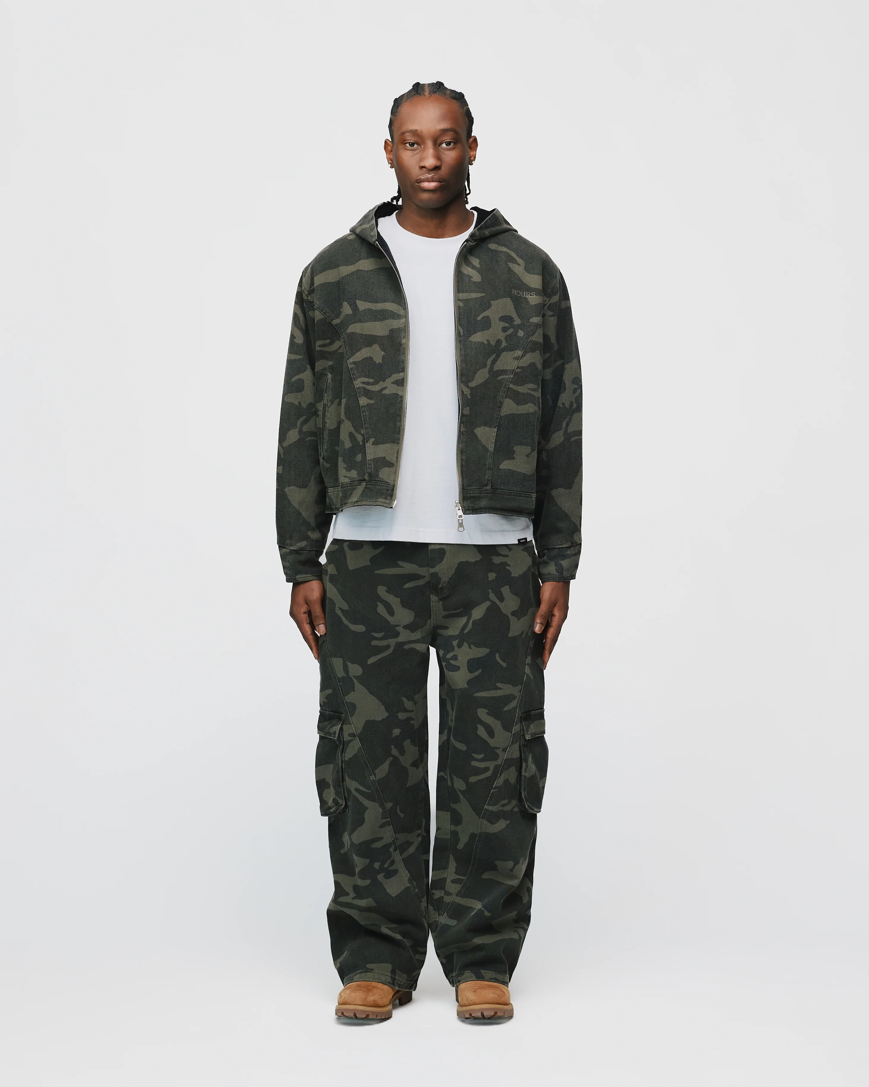 Baggy Cargo Pants - Camo - Image 2