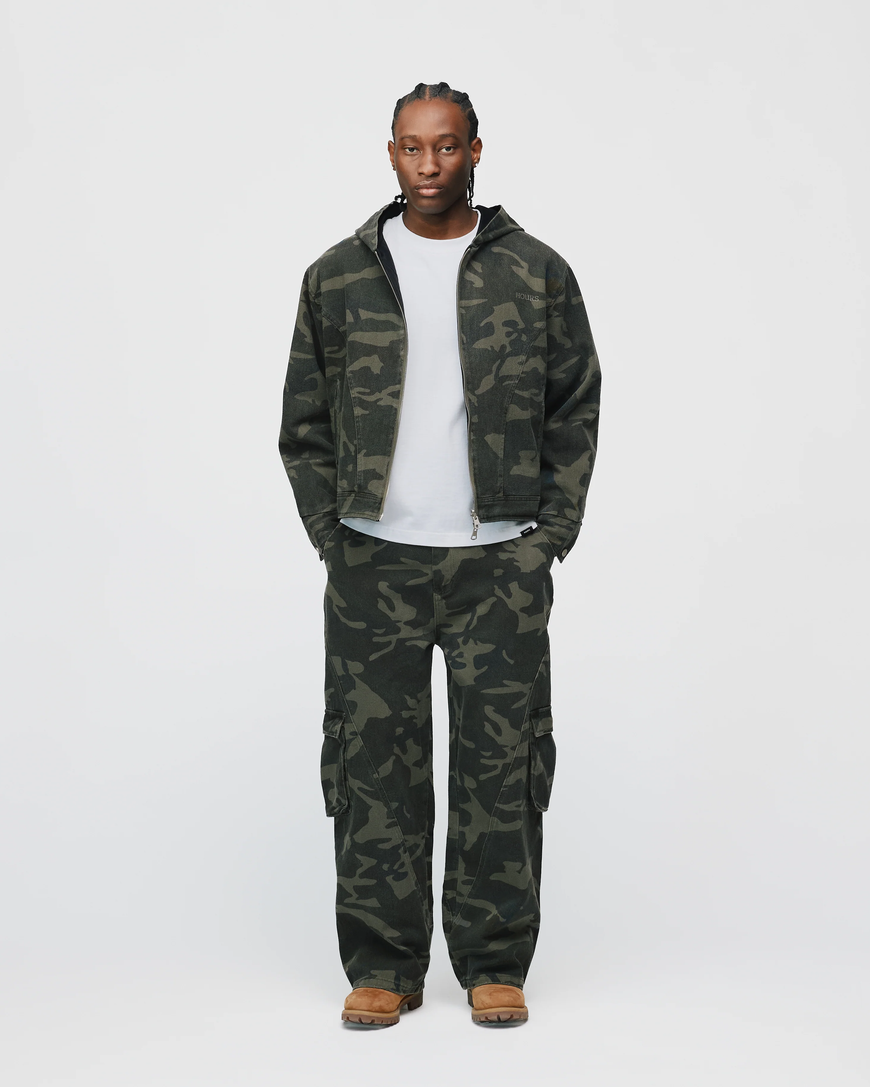 Baggy Cargo Pants - Camo - Image 4