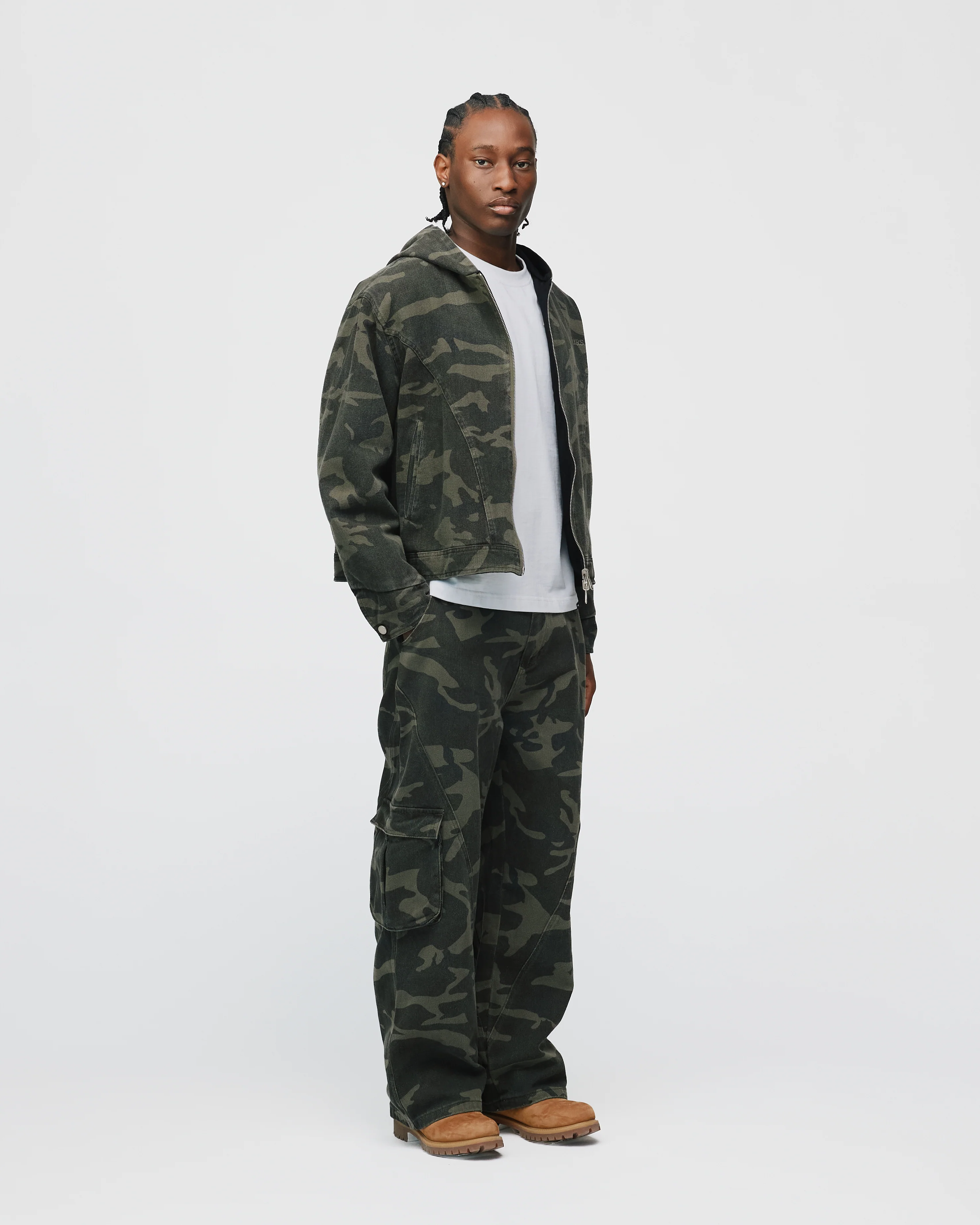 Baggy Cargo Pants - Camo - Image 5