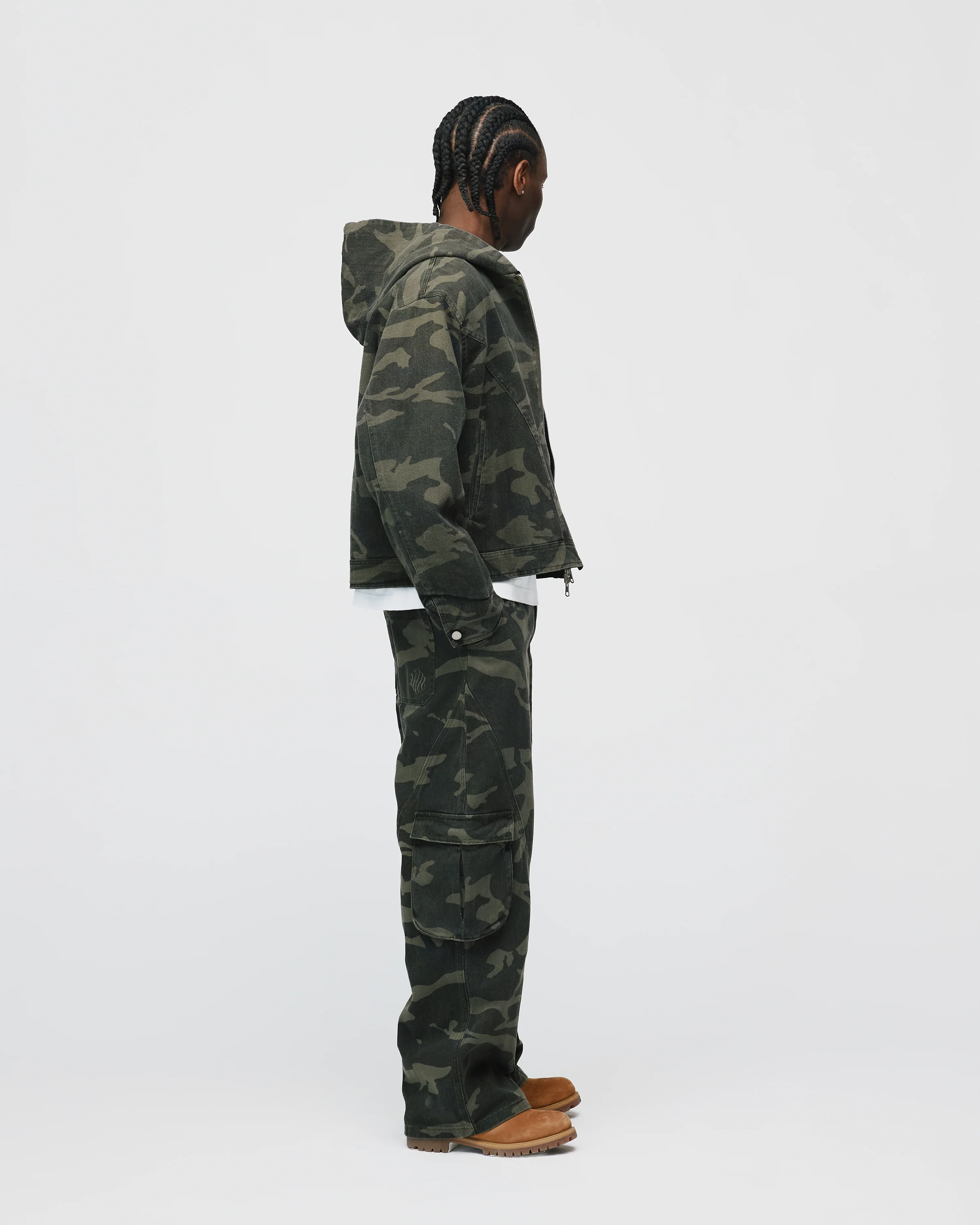 Baggy Cargo Pants - Camo - Image 6