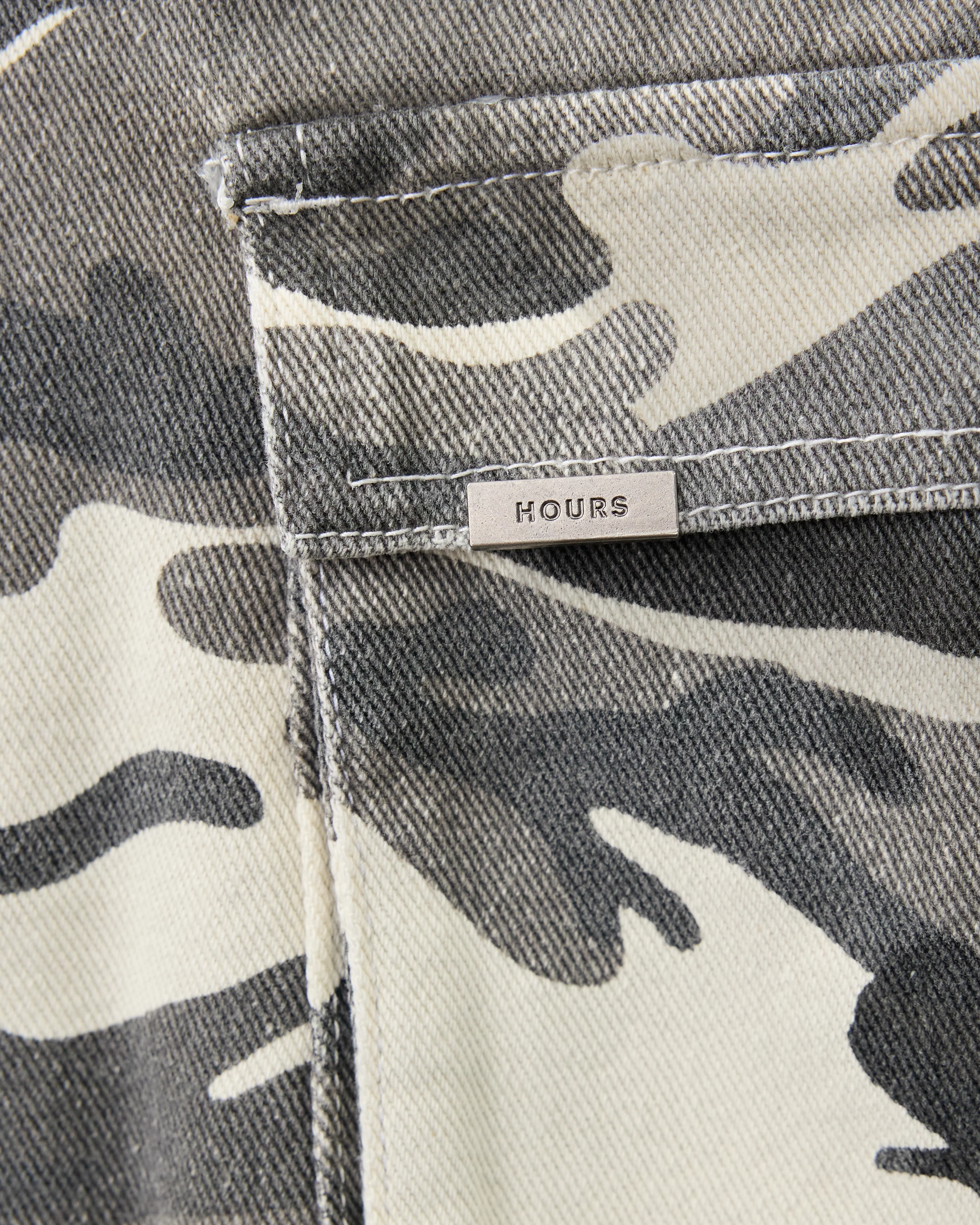 Baggy Cargo Pants - White Camo - Image 8