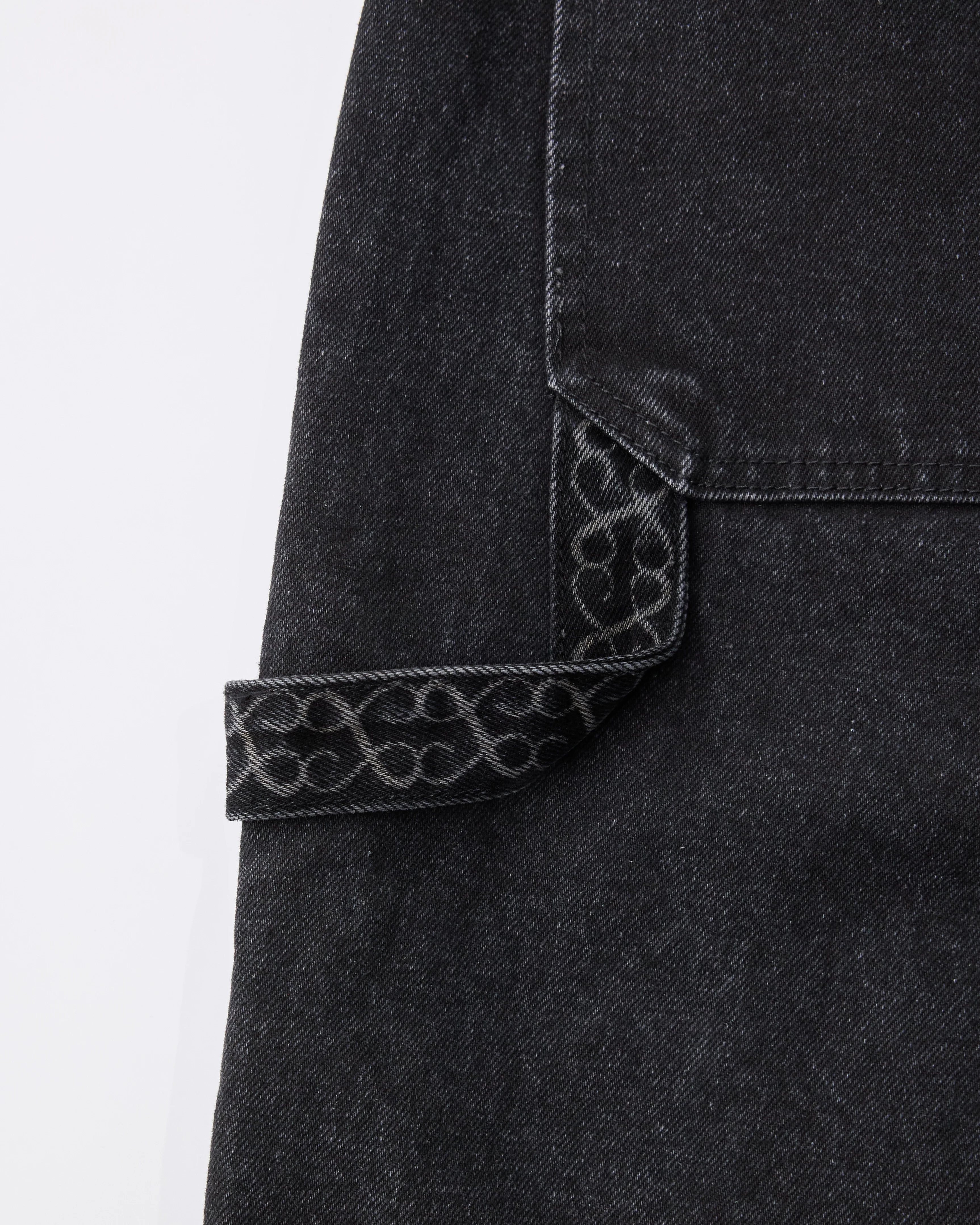 Baggy Denim Shorts - Washed Black - Image 8
