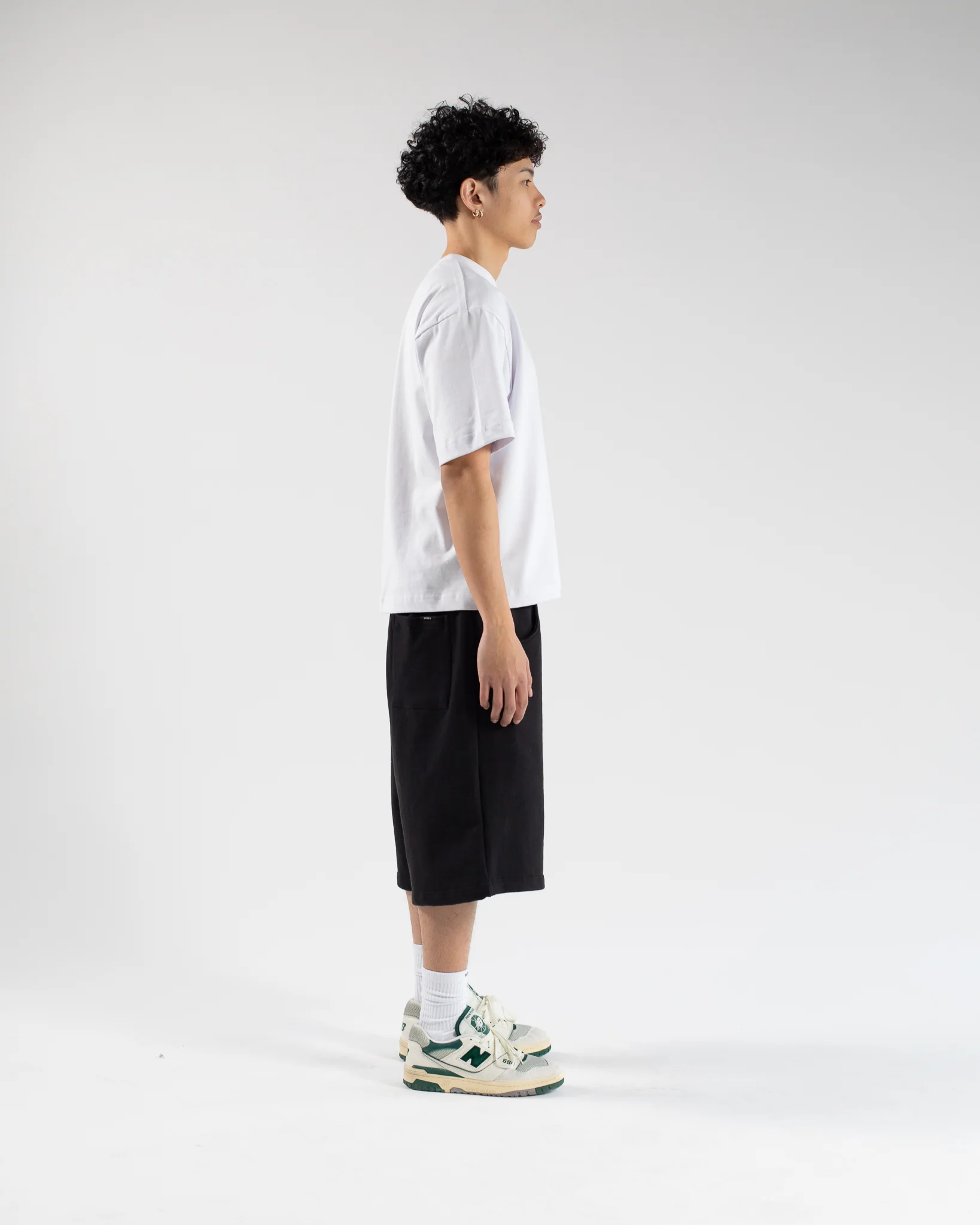 Baggy Sweatshorts - Black - Image 6