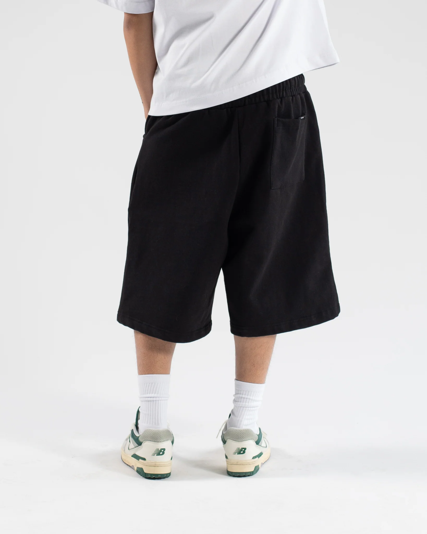Baggy Sweatshorts - Black - Image 7