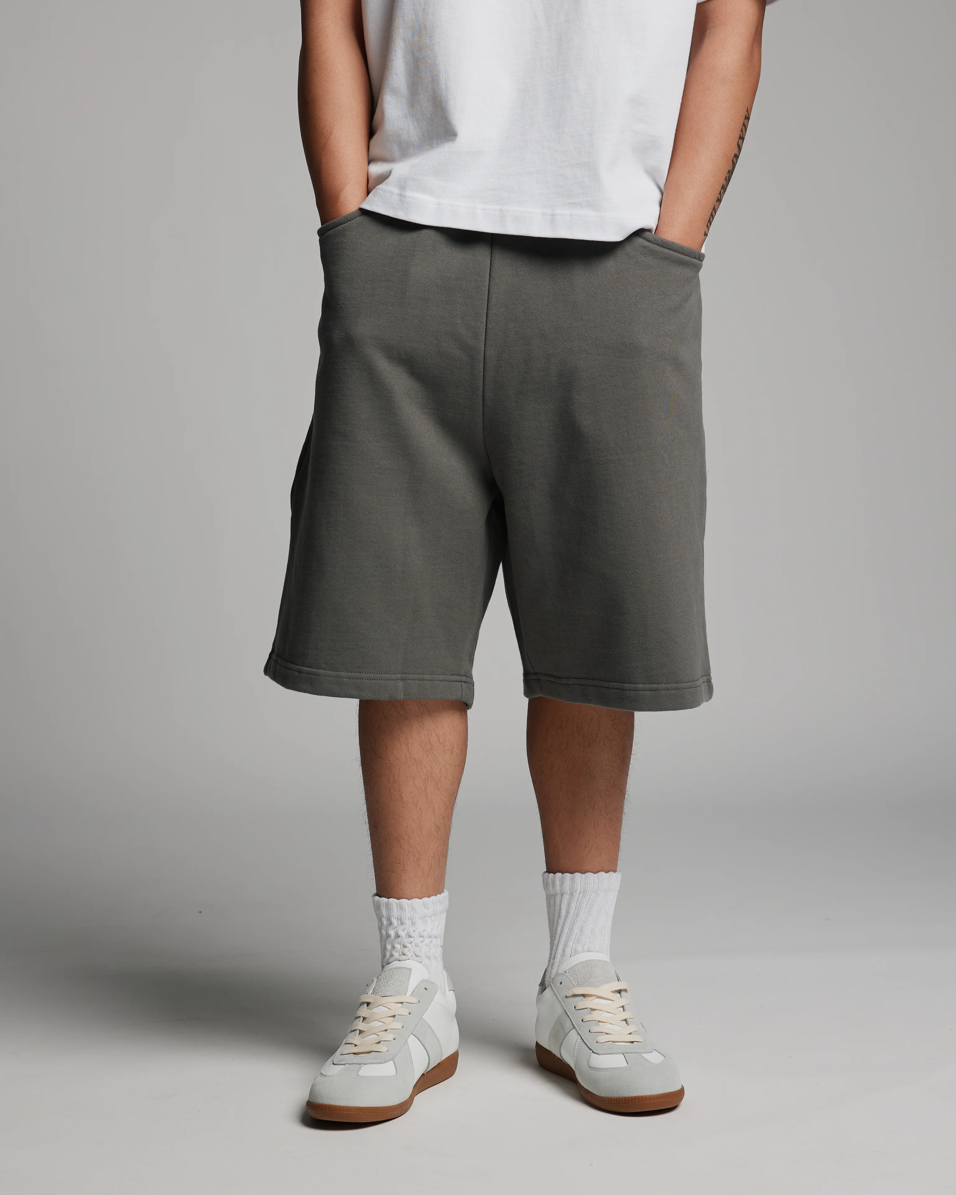 Baggy Sweatshorts - Charcoal - Image 6
