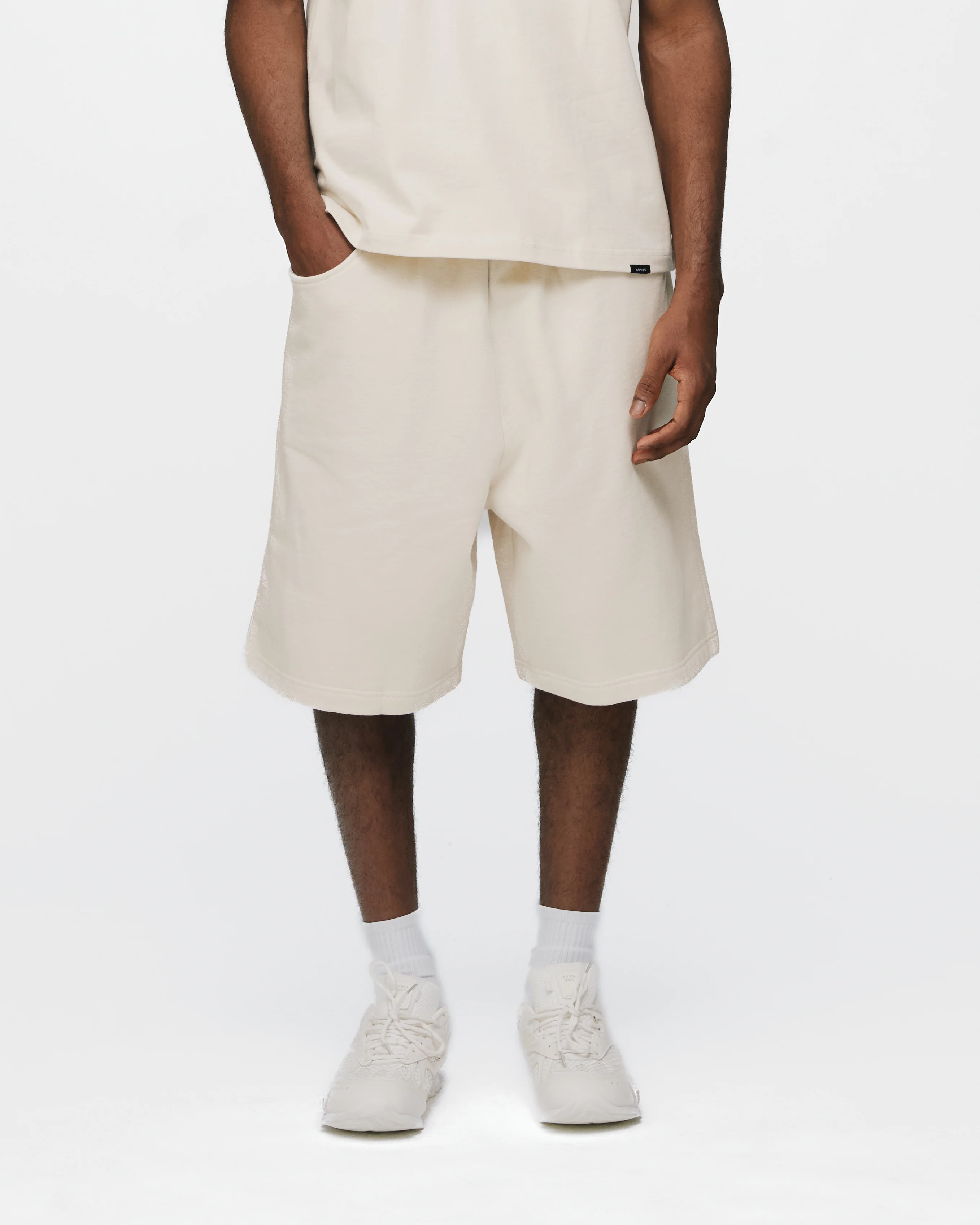 Baggy Sweatshorts - Oyster - Image 3