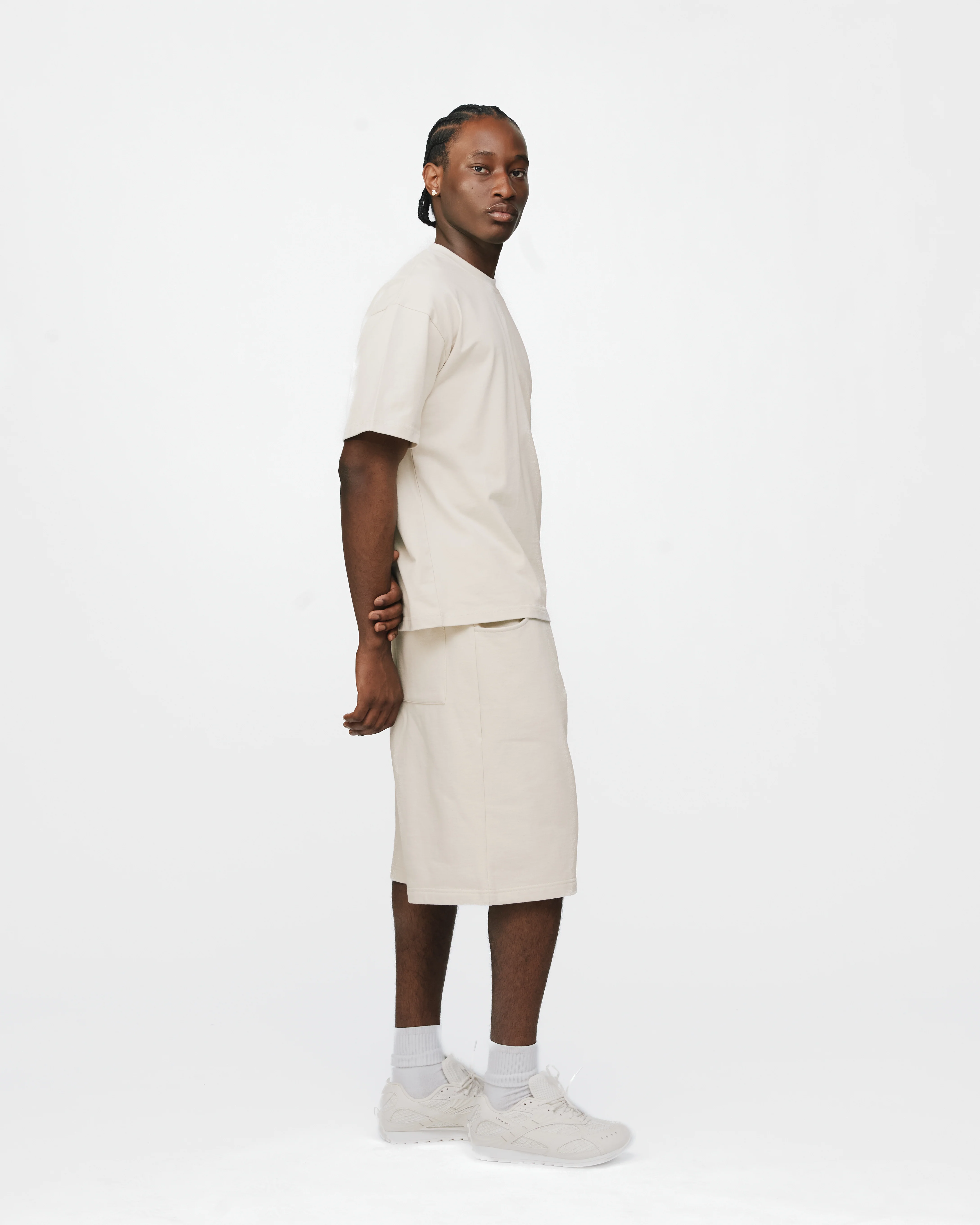 Baggy Sweatshorts - Oyster - Image 5
