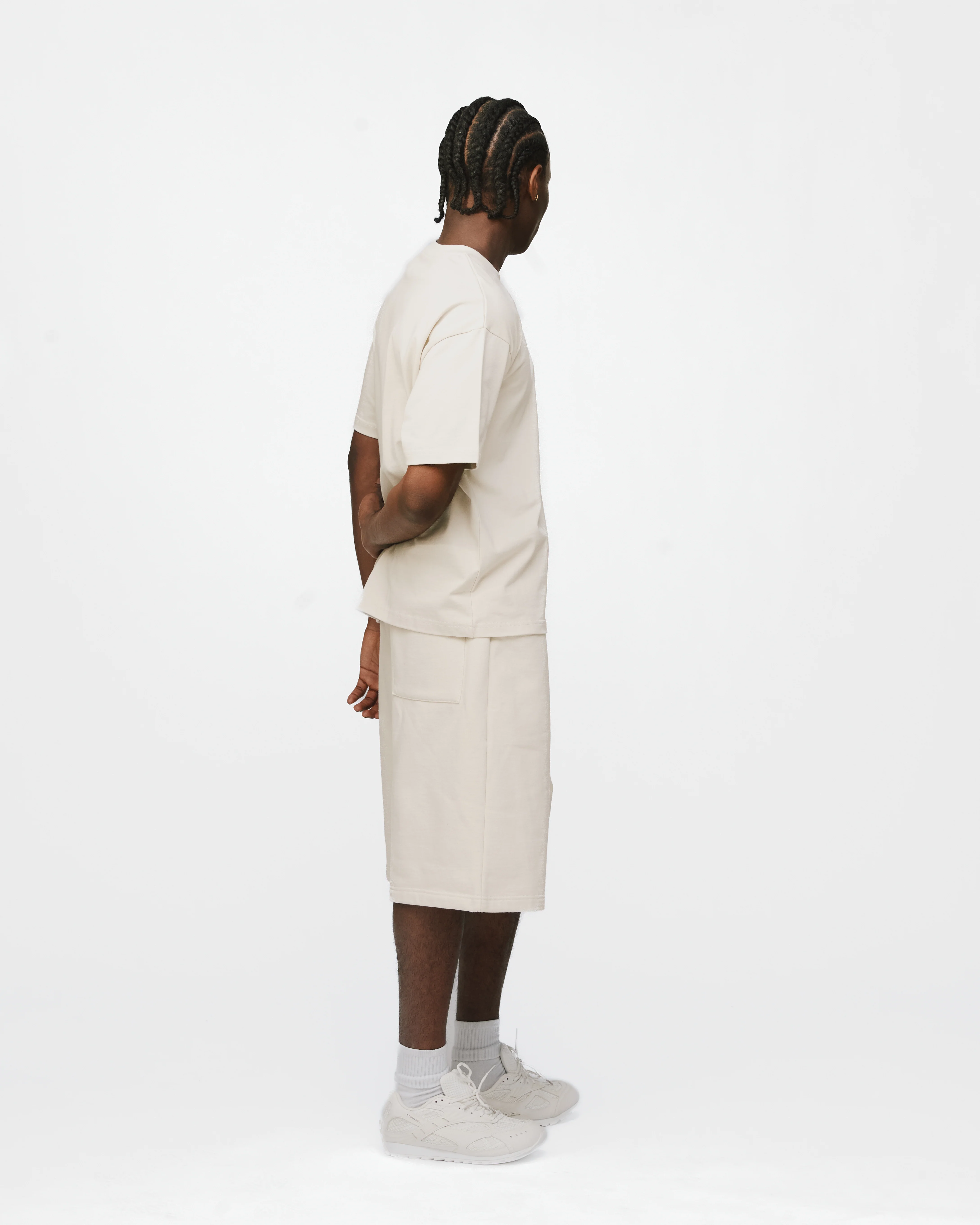 Baggy Sweatshorts - Oyster - Image 6