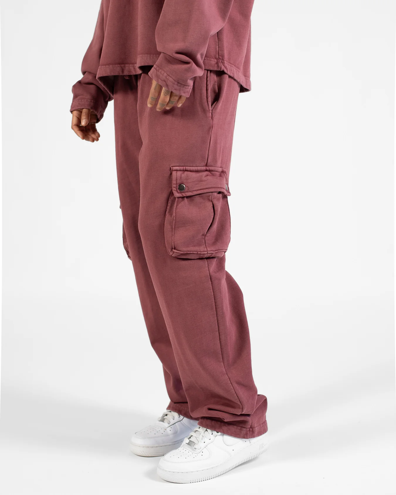 Cargo Sweatpants - Vintage Burgundy - Image 3