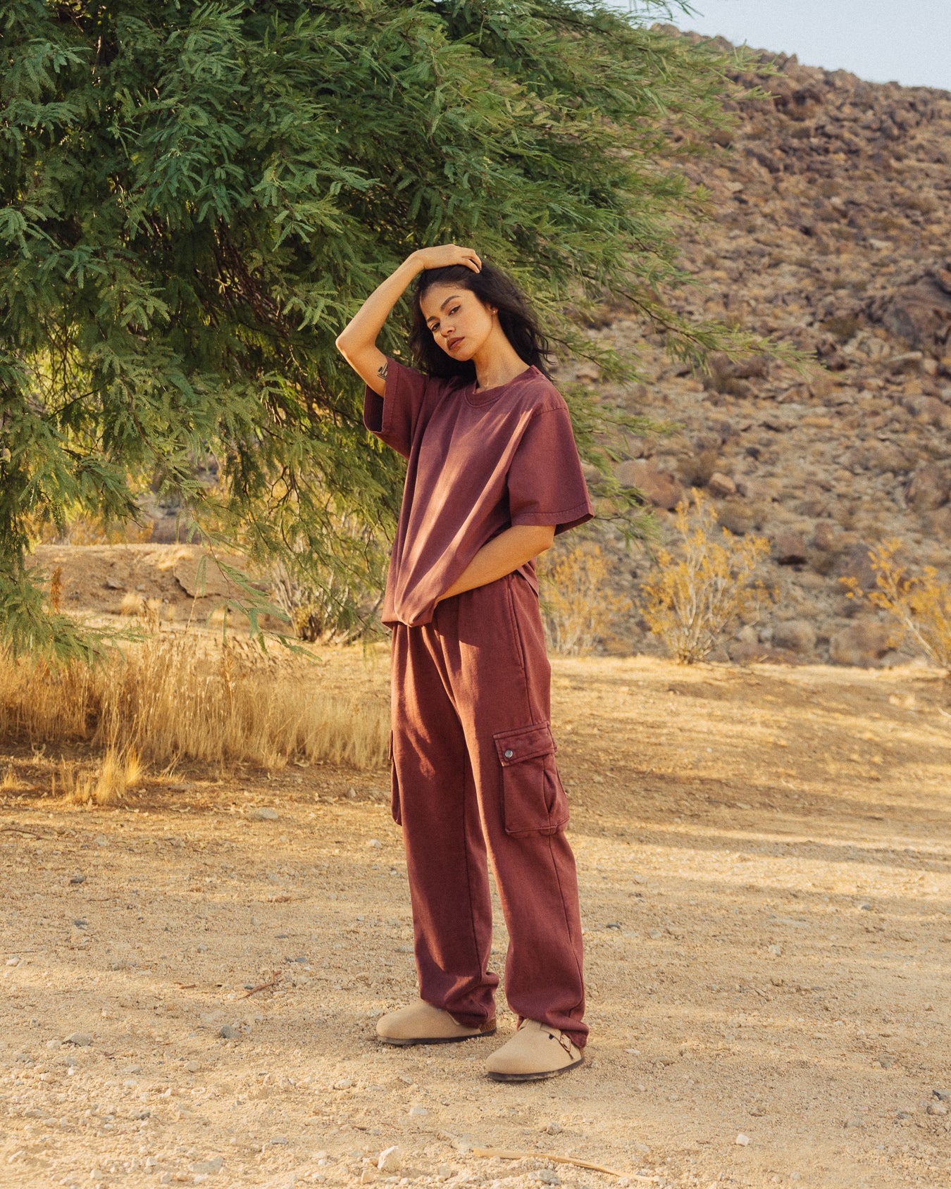Cargo Sweatpants - Vintage Burgundy - Image 4