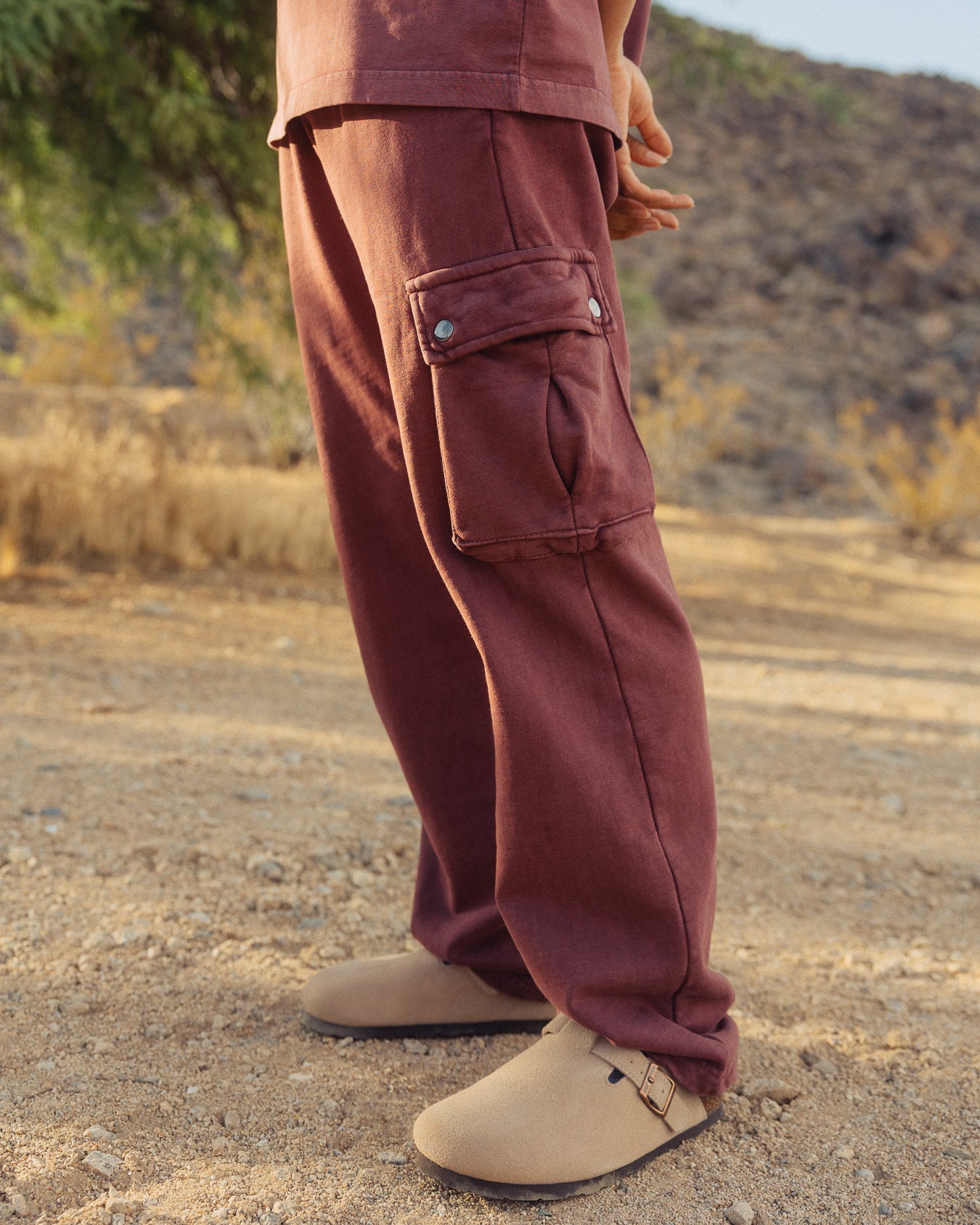Cargo Sweatpants - Vintage Burgundy - Image 8
