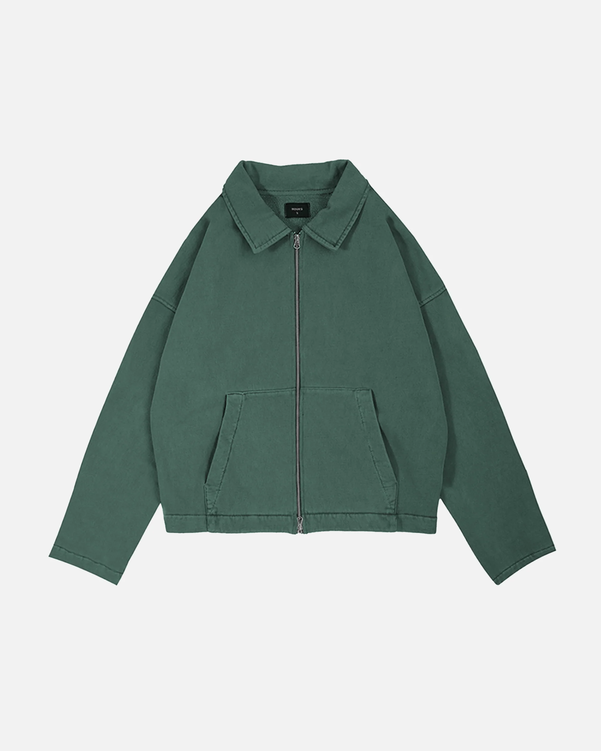 Collared Full Zip - Vintage Green