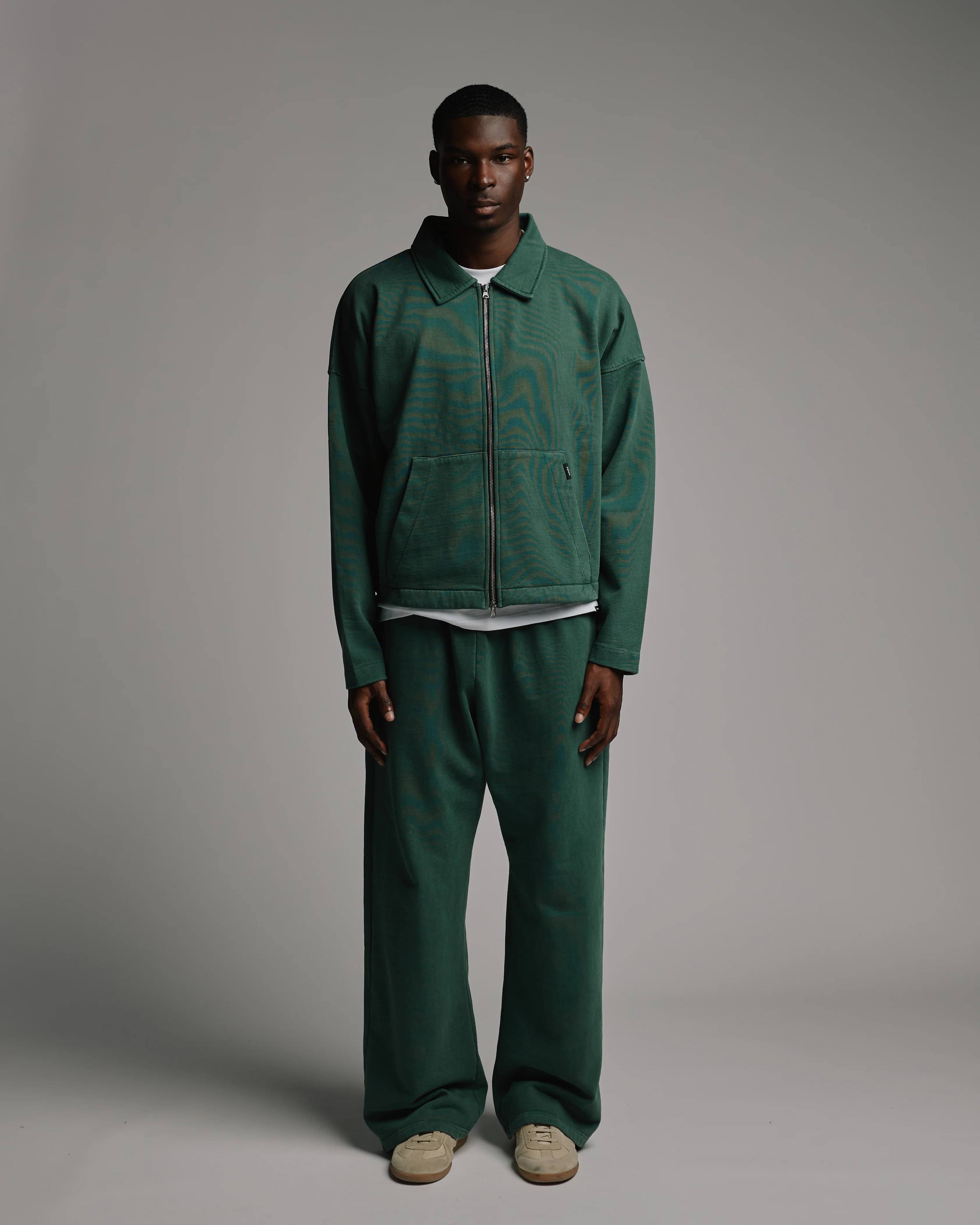 Collared Full Zip - Vintage Green - Image 2