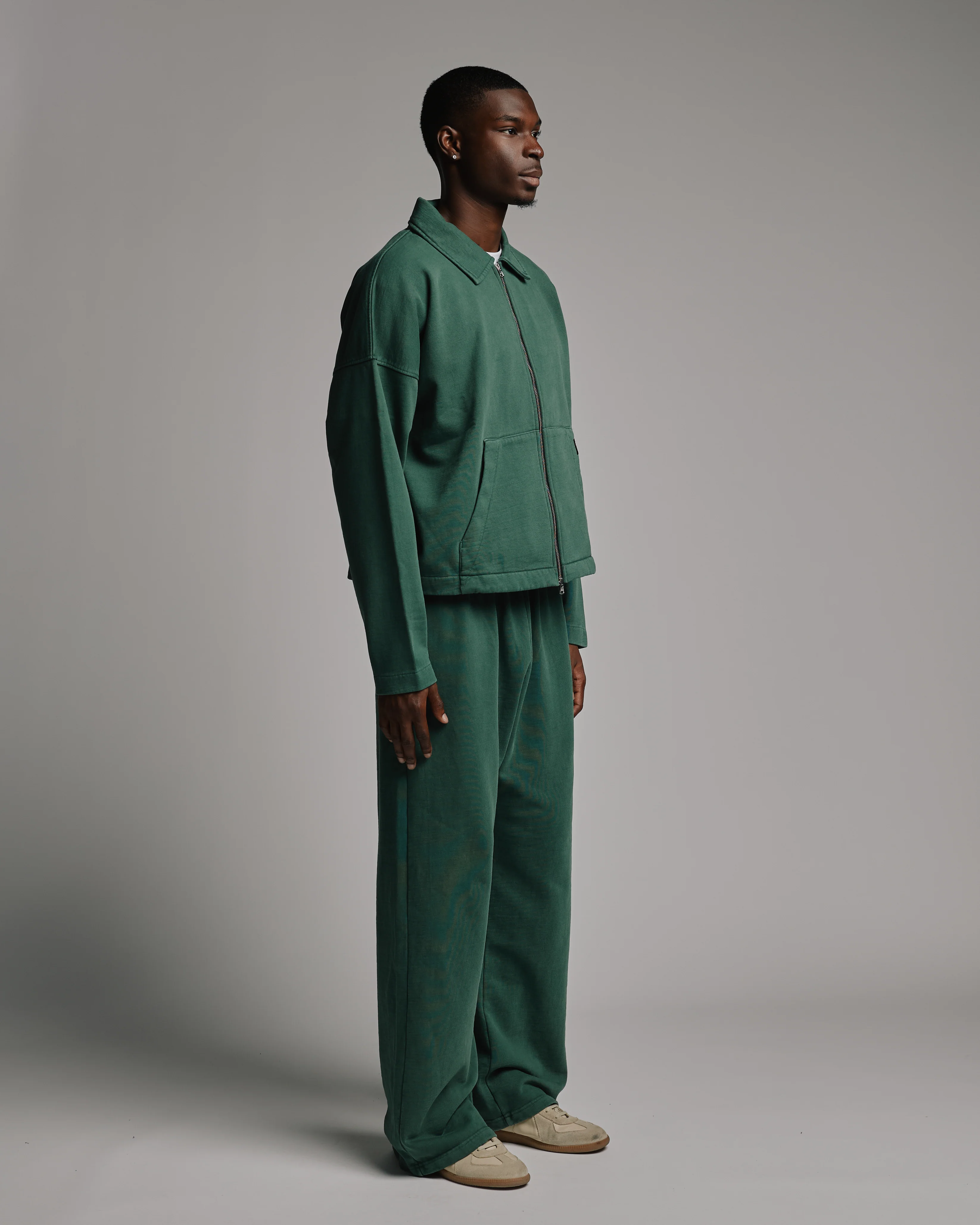 Collared Full Zip - Vintage Green - Image 3