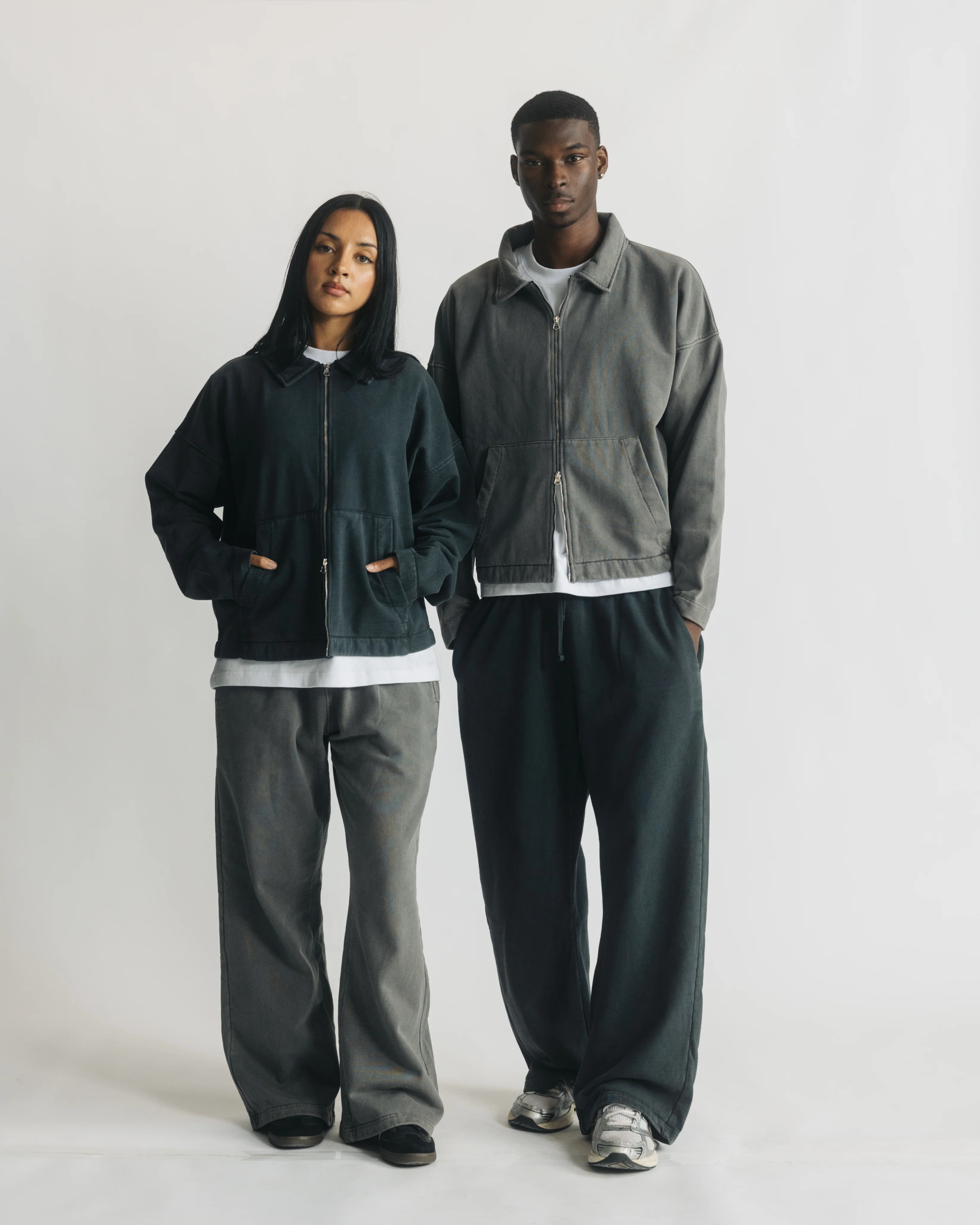 Collared Full Zip - Vintage Grey - Image 3
