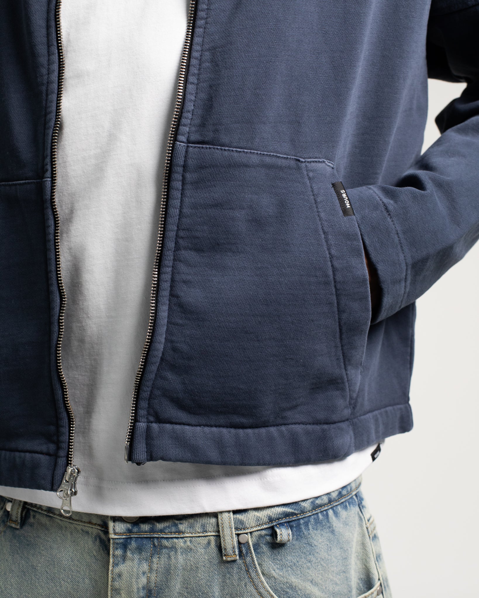Collared Full Zip - Vintage Navy - Image 3
