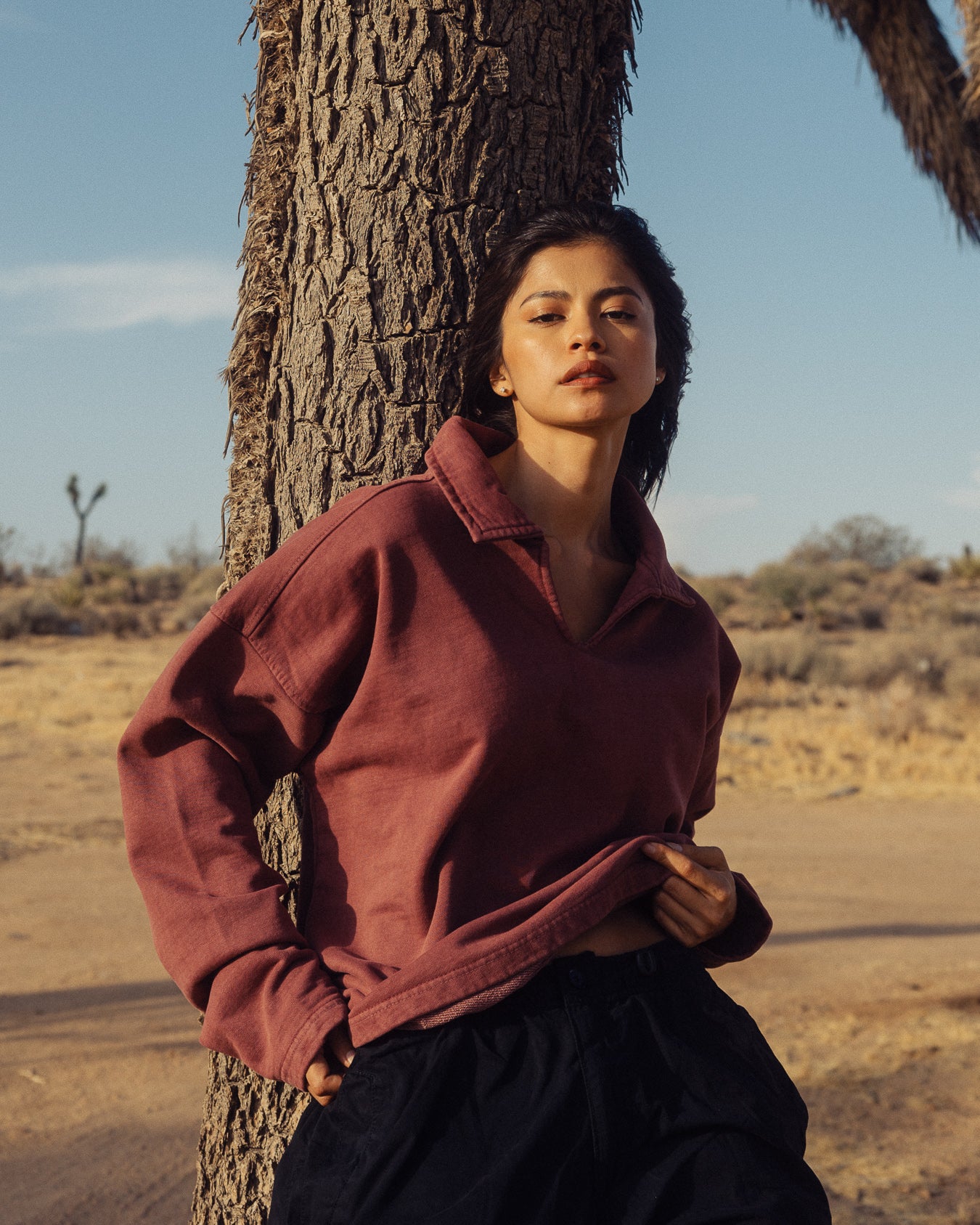 Collared Sweater - Vintage Burgundy - Image 3