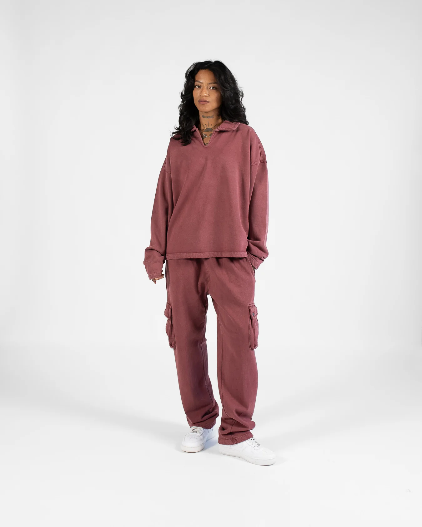 Collared Sweater - Vintage Burgundy - Image 6