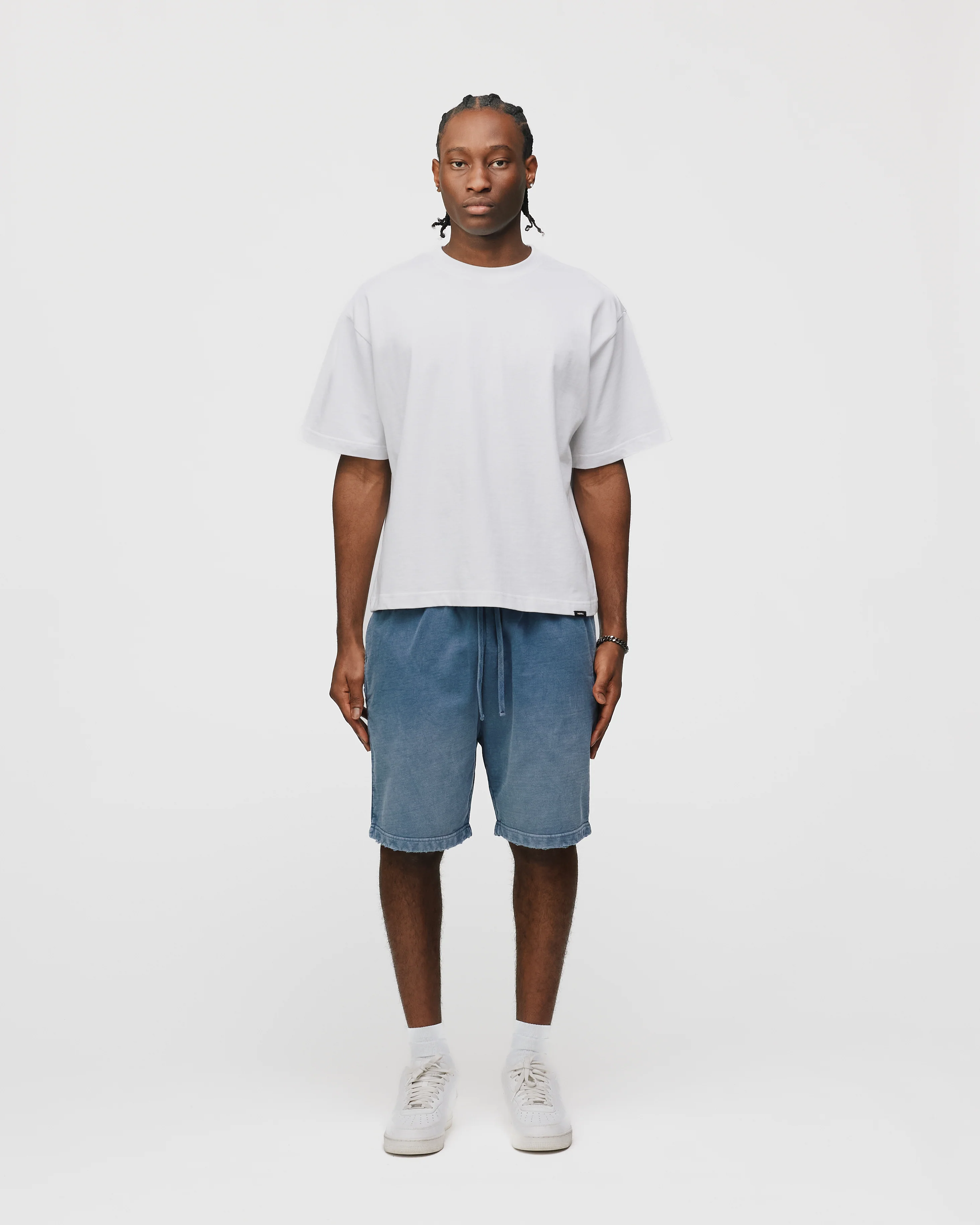 Cotton Shorts - Sunfaded Blue - Image 2