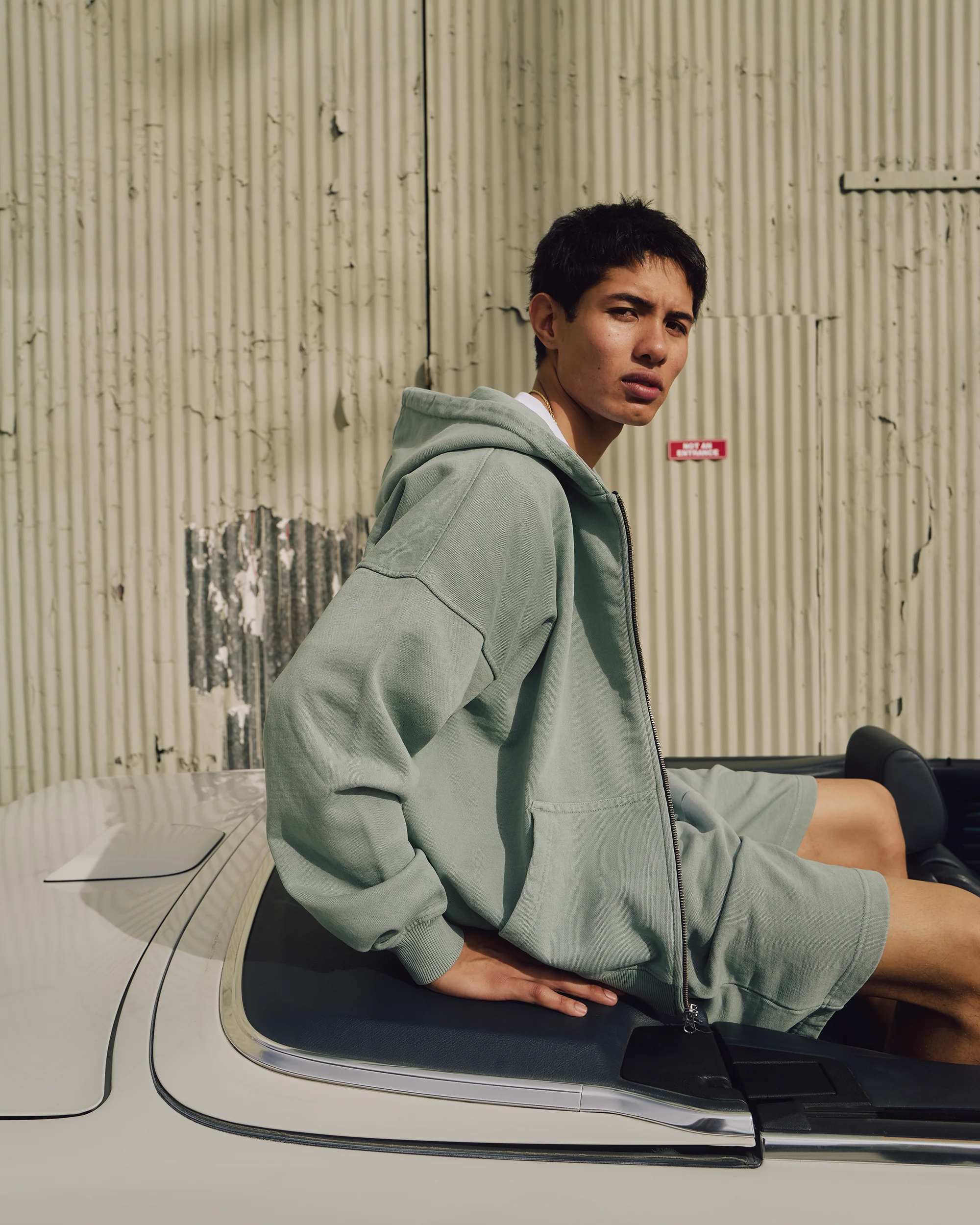 Cotton Shorts - Vintage Sage - Image 7