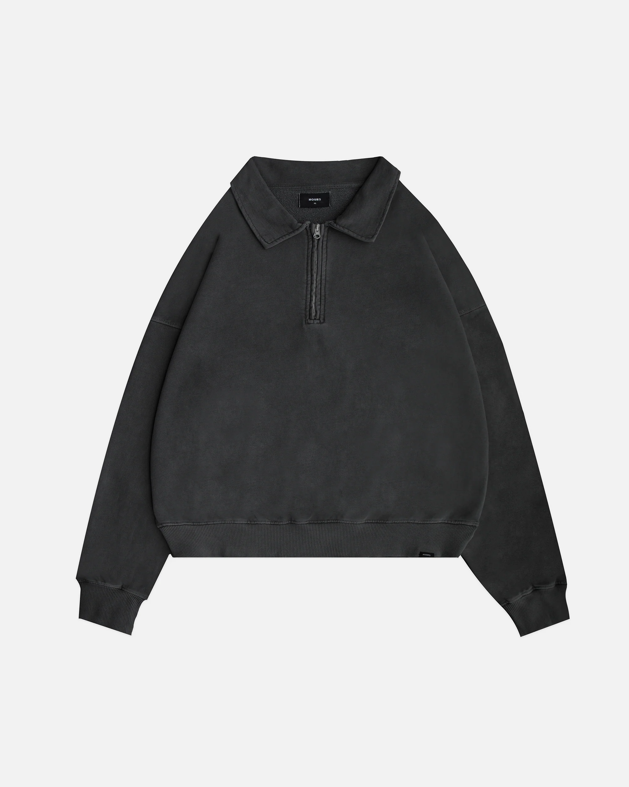 Cropped 1/4 Zip - Vintage Black