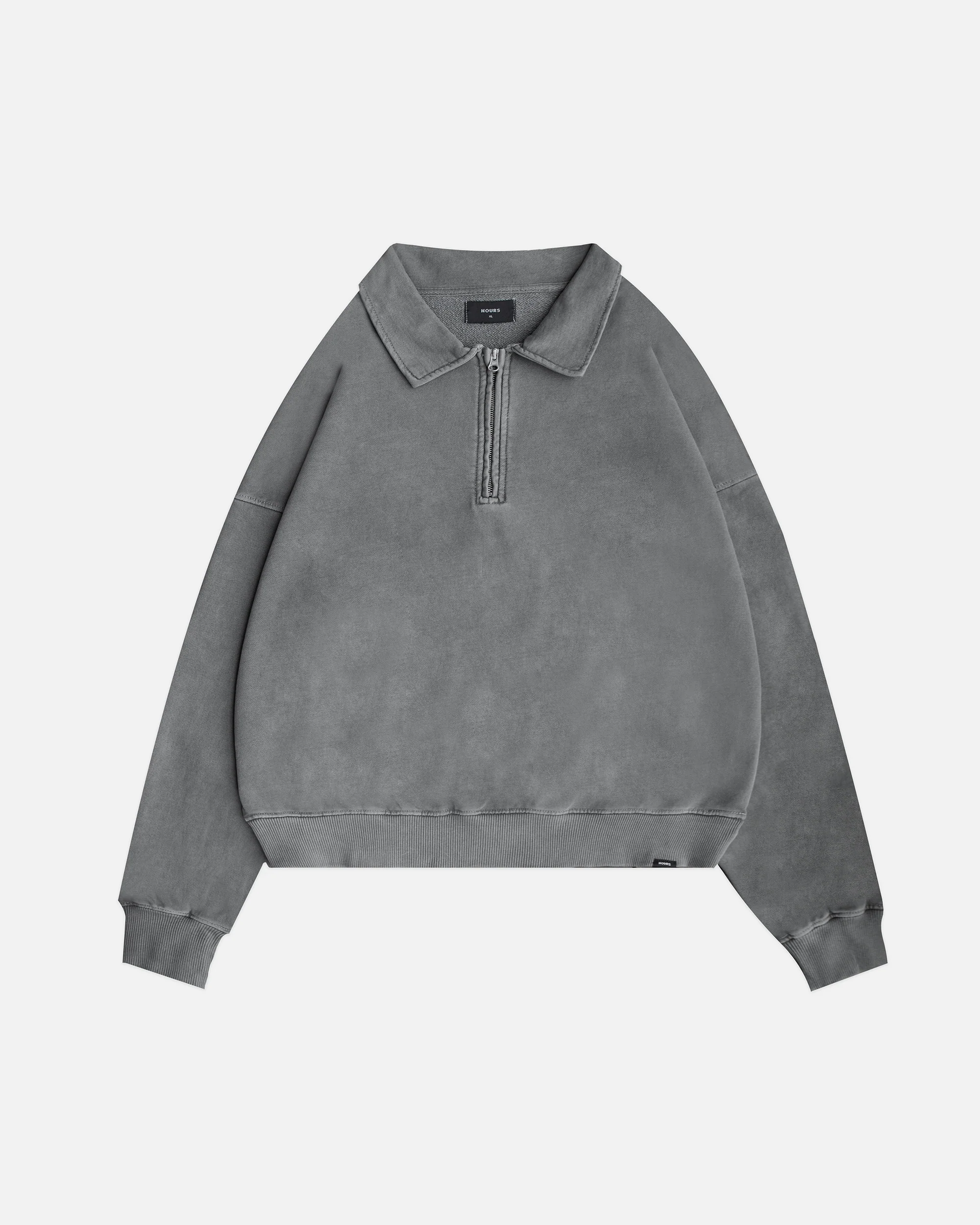 Cropped 1/4 Zip - Vintage Grey