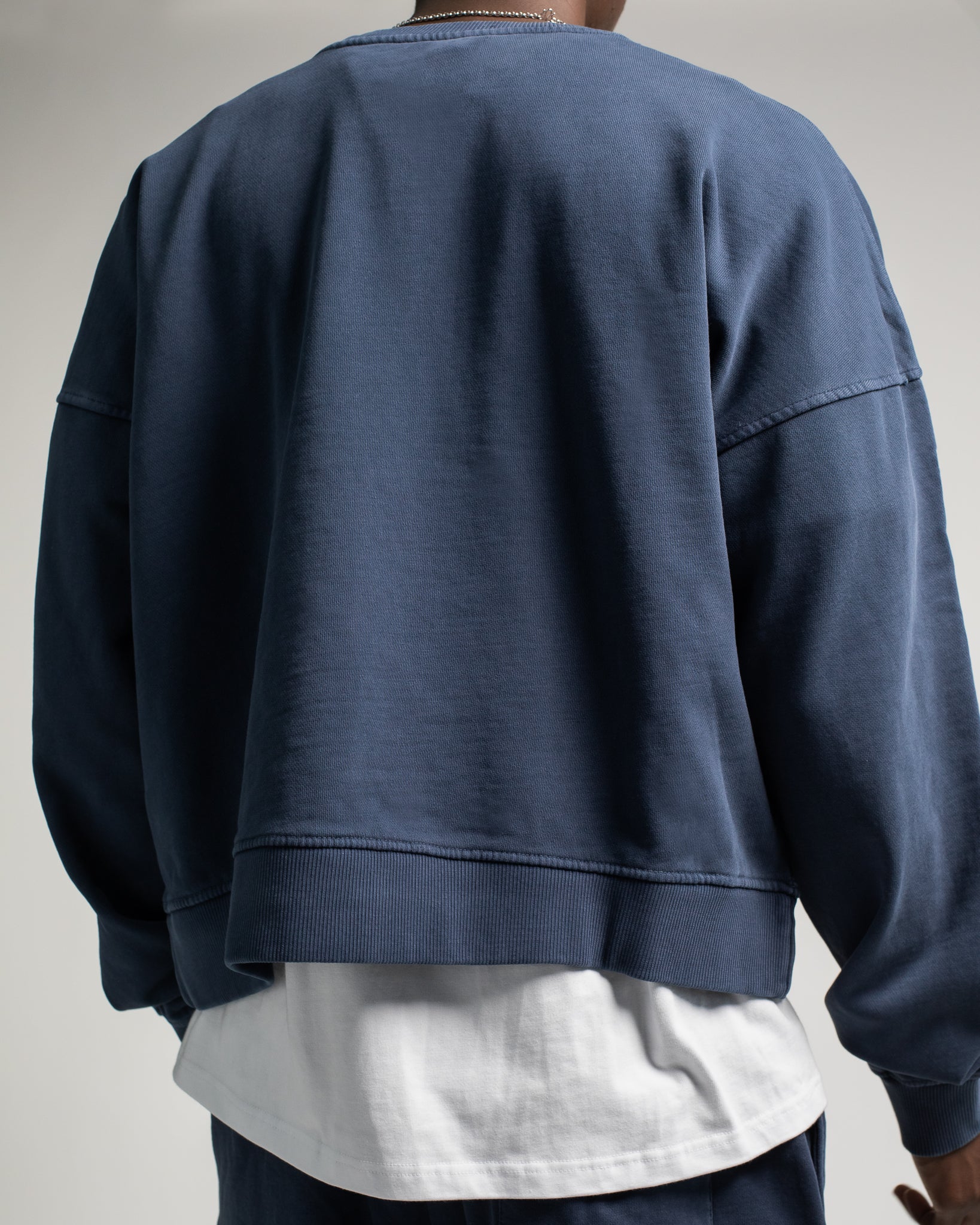 Cropped Crewneck - Vintage Navy - Image 3