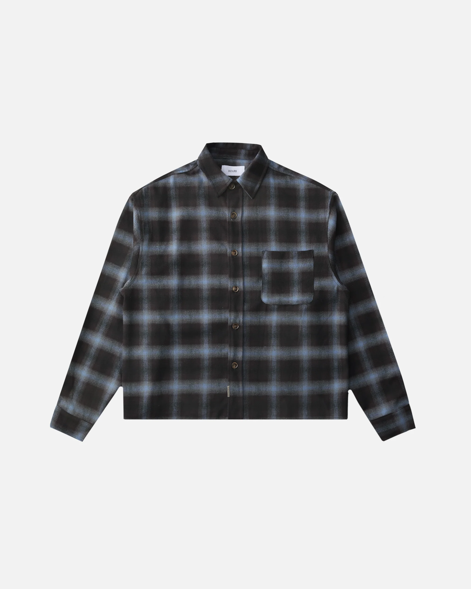Cropped Flannel - Blue