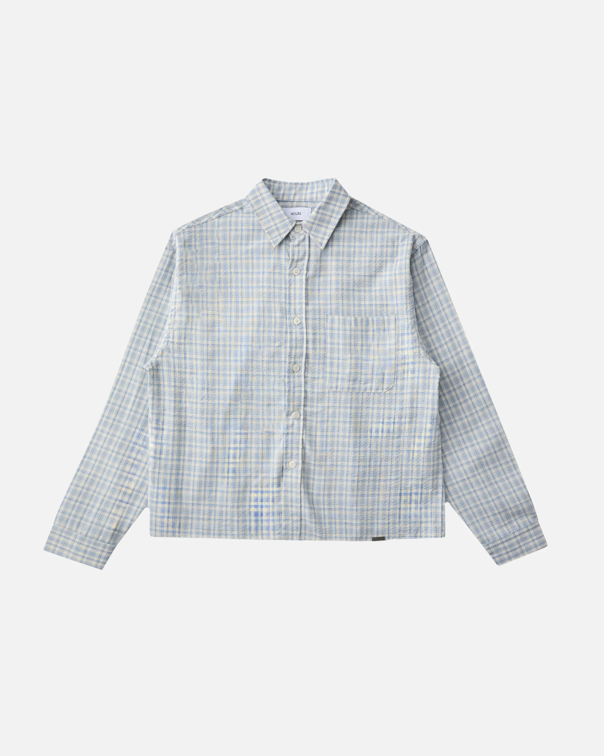 Cropped Flannel - Light Blue