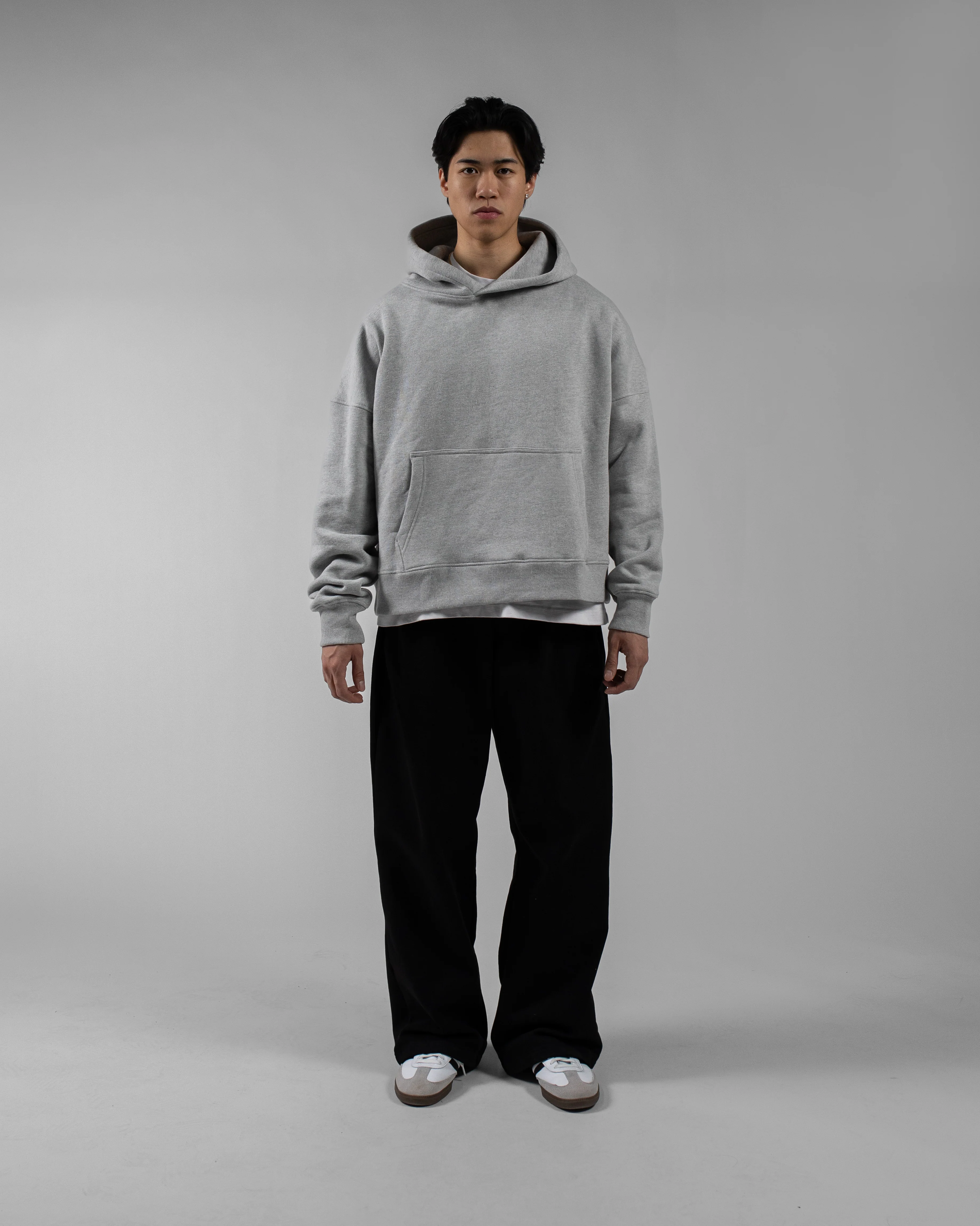 Cropped Hoodie - Grey - Image 4