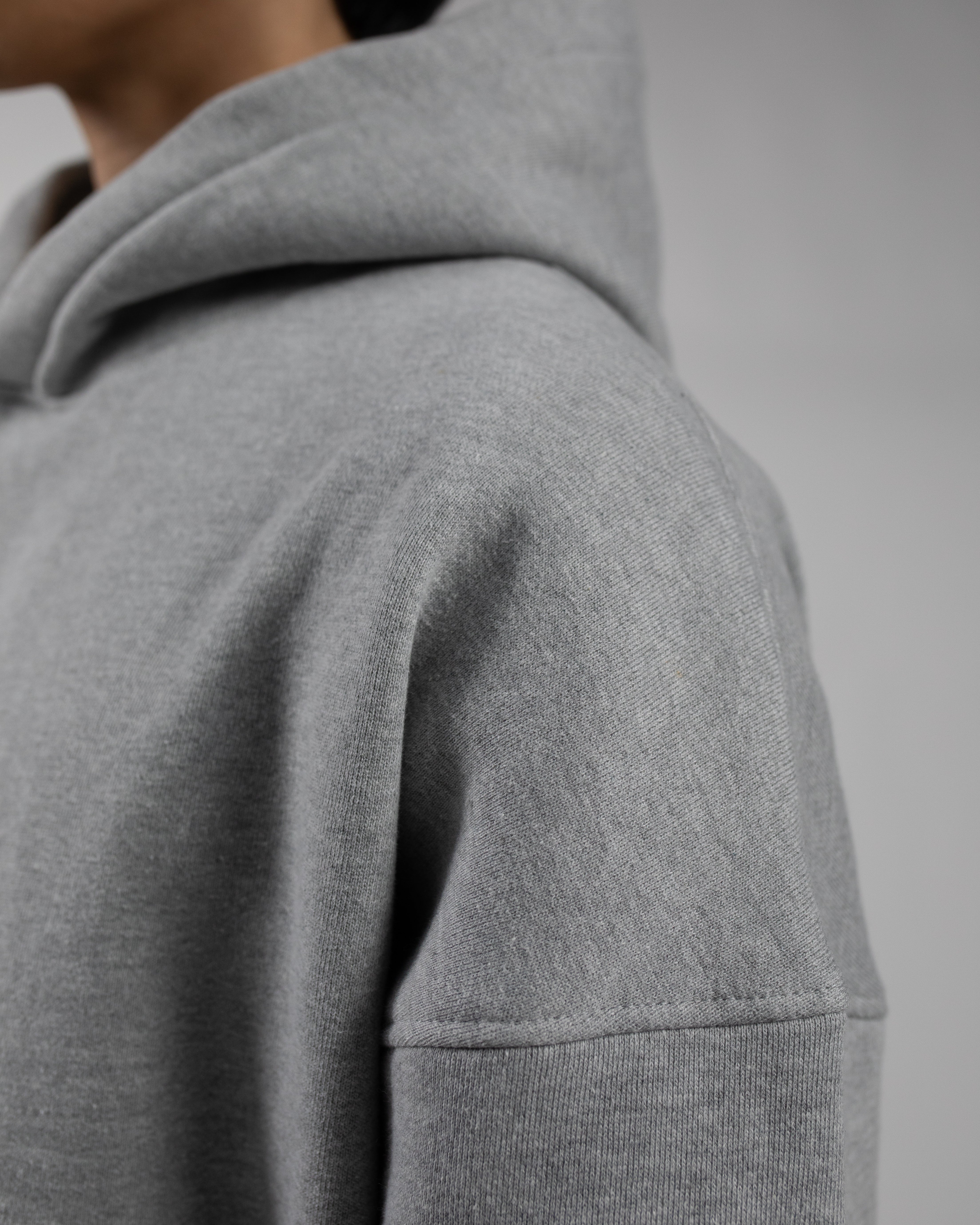 Cropped Hoodie - Grey - Image 5