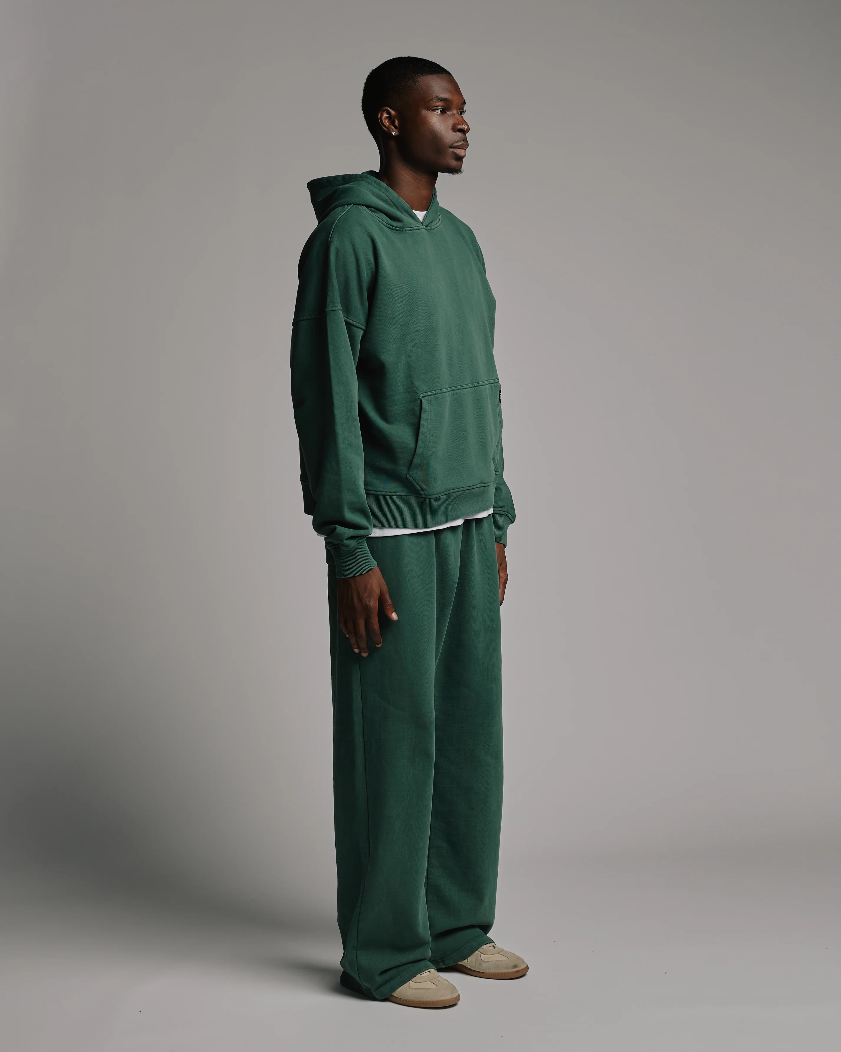 Cropped Hoodie - Vintage Green - Image 3