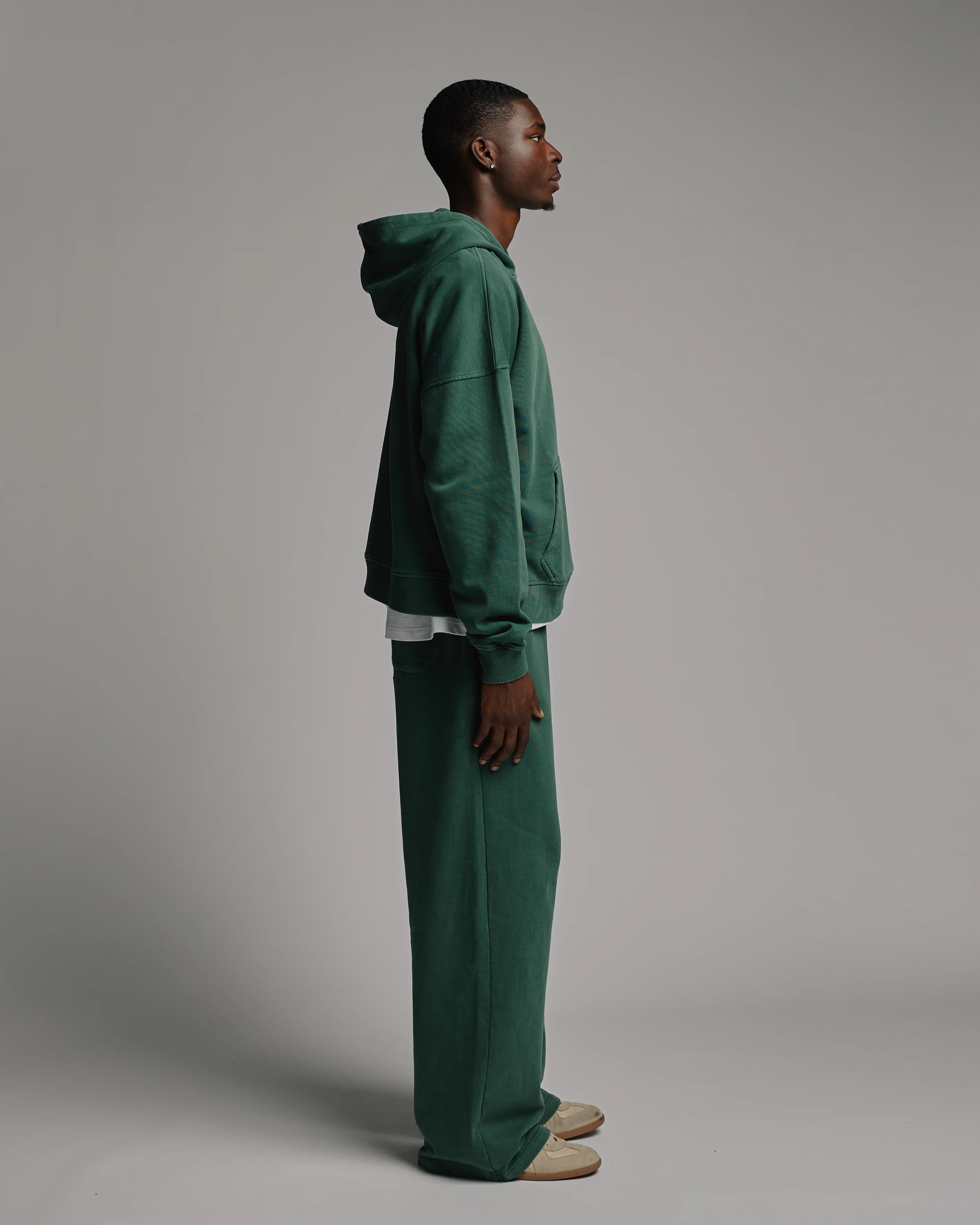 Cropped Hoodie - Vintage Green - Image 4