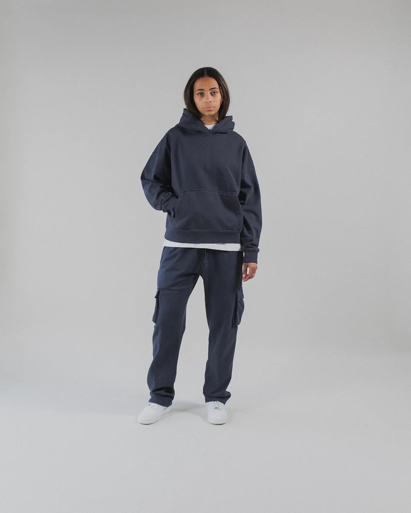 Cropped Hoodie - Vintage Navy - Image 4
