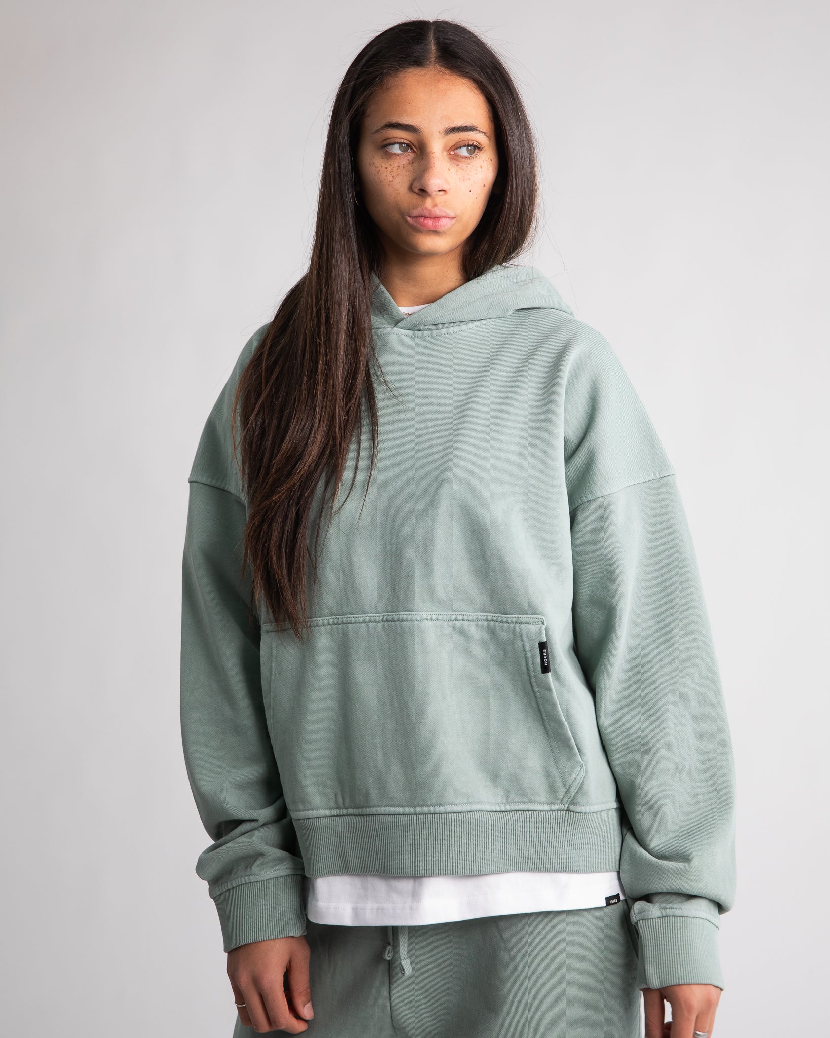 Cropped Hoodie - Vintage Sage - Image 3