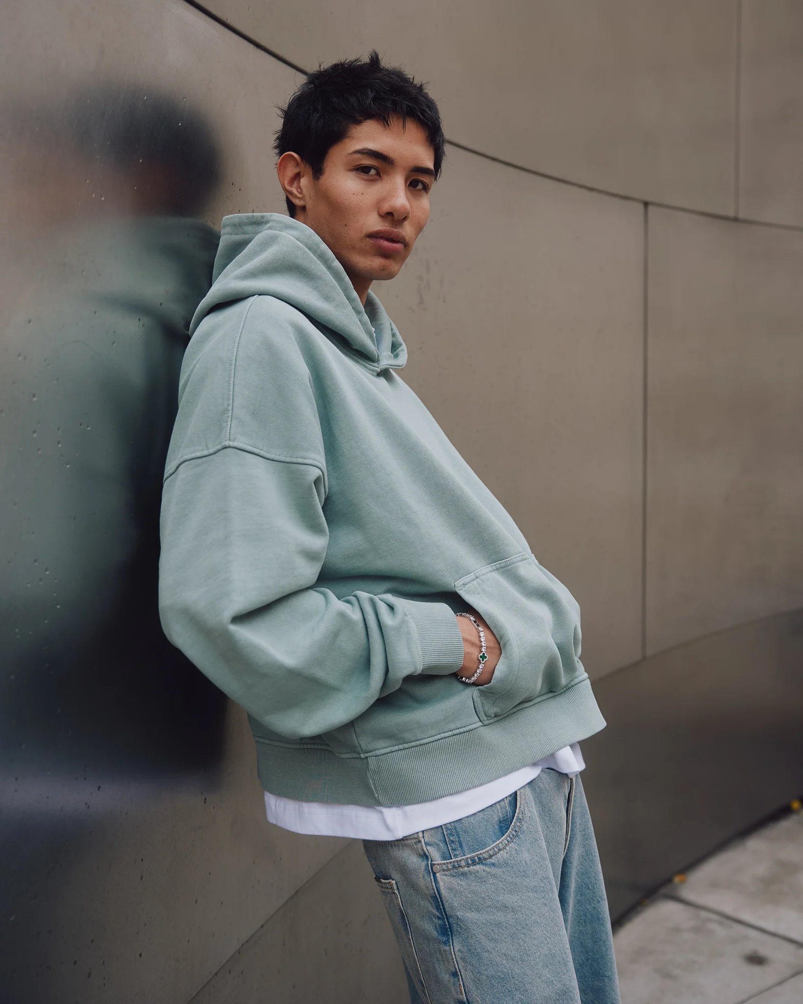 Cropped Hoodie - Vintage Sage - Image 6
