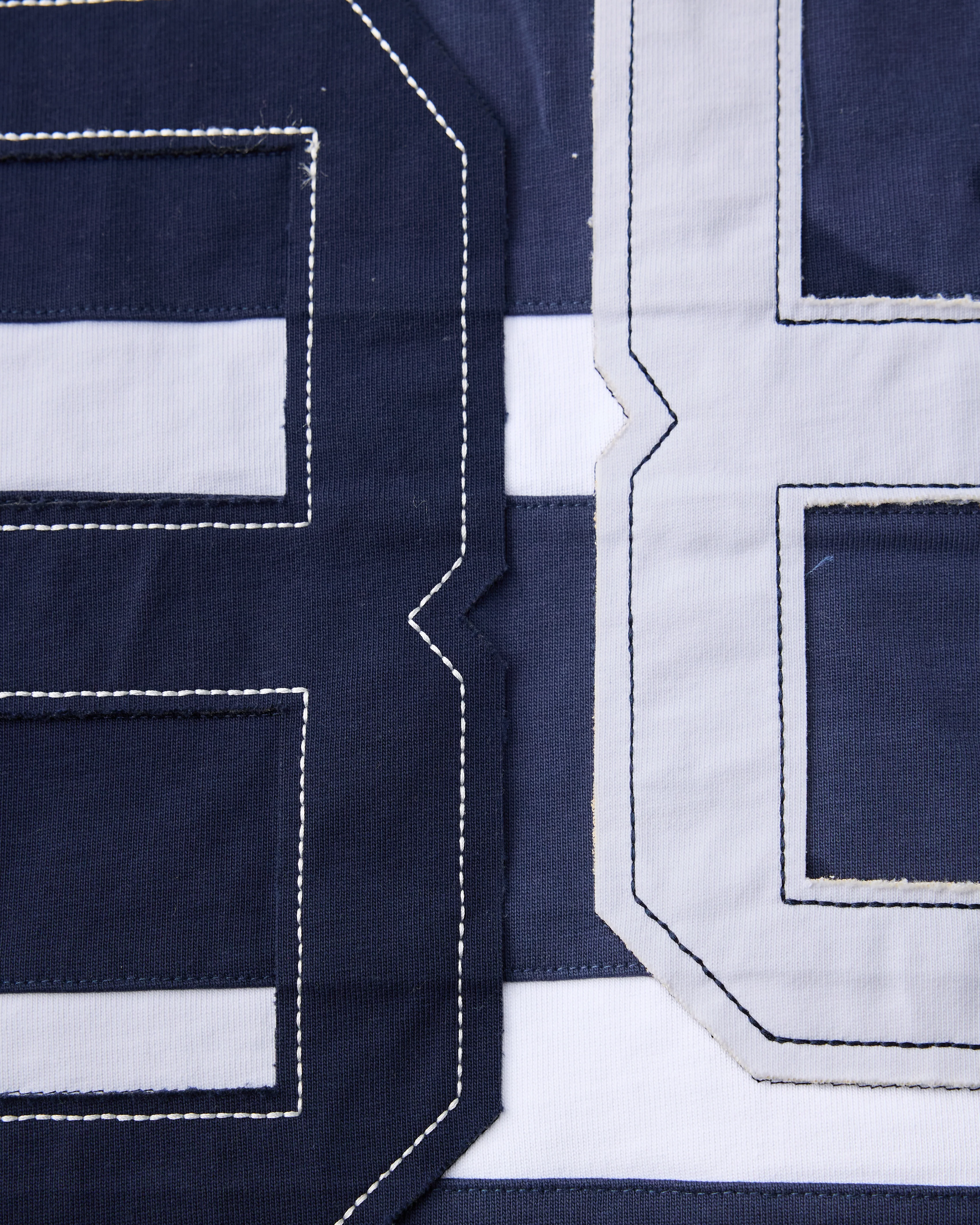 Cropped Rugby Shirt - Navy Blue - Image 8