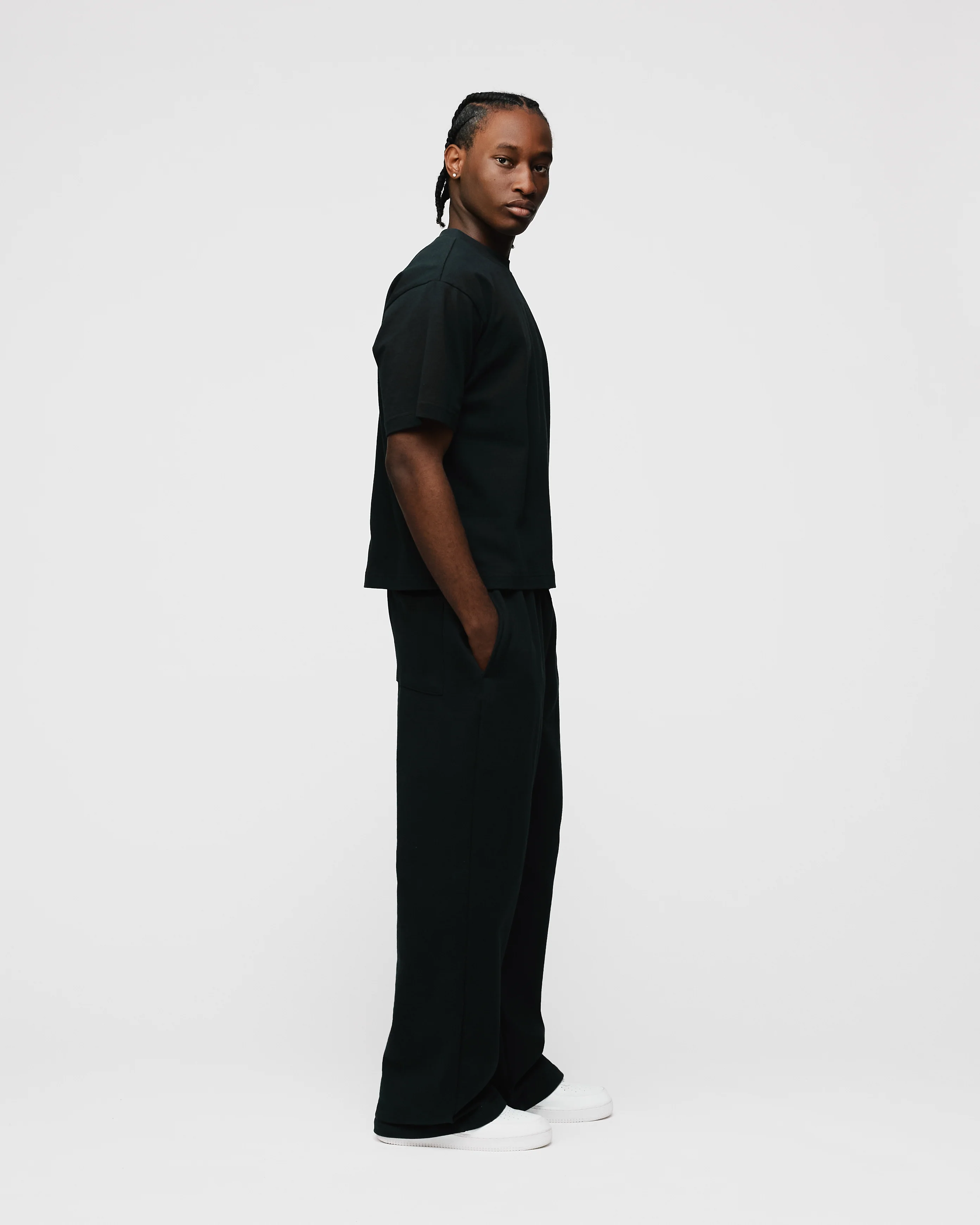 Cropped T-Shirt - Black - Image 6