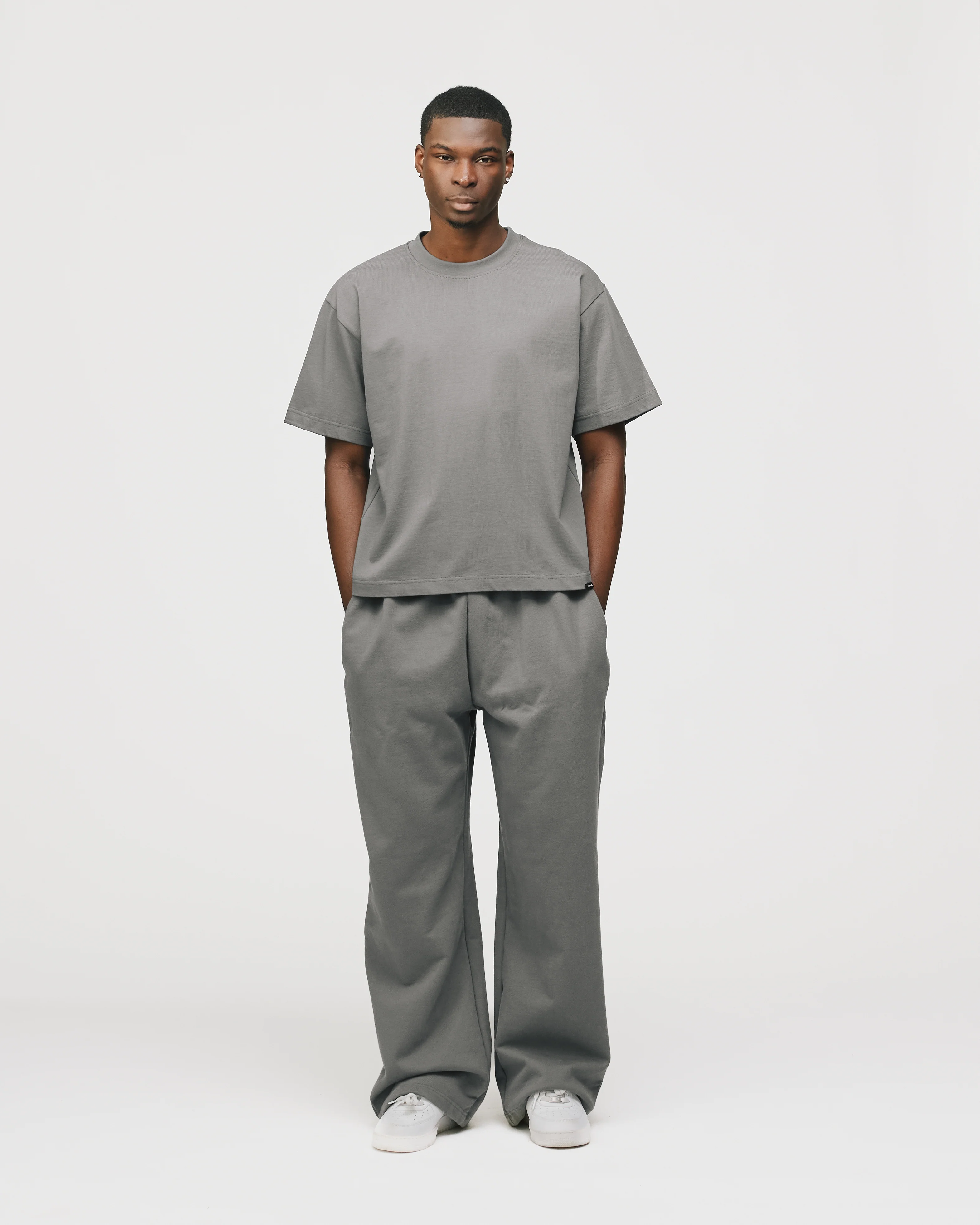 Cropped T-Shirt - Charcoal - Image 4