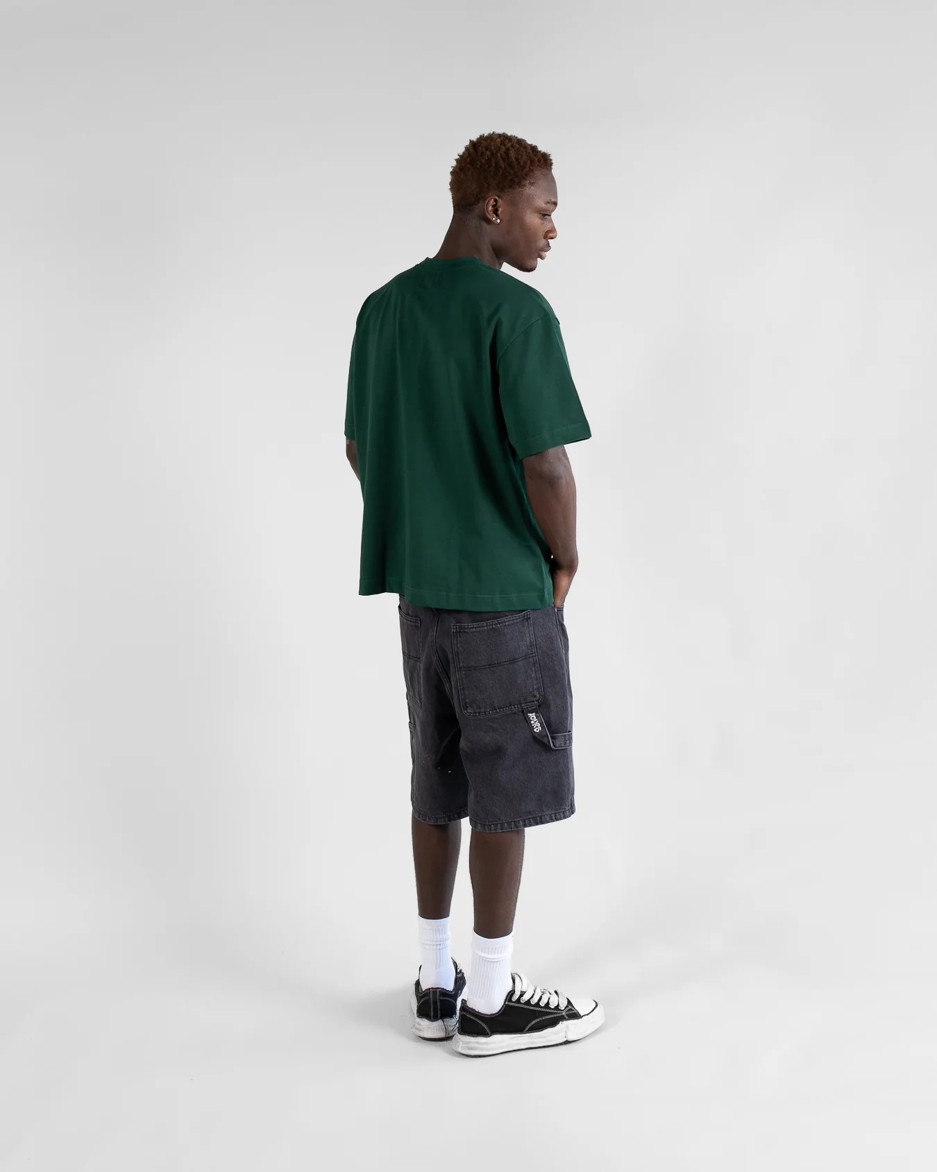 Cropped T-Shirt - Forest Green - Image 3