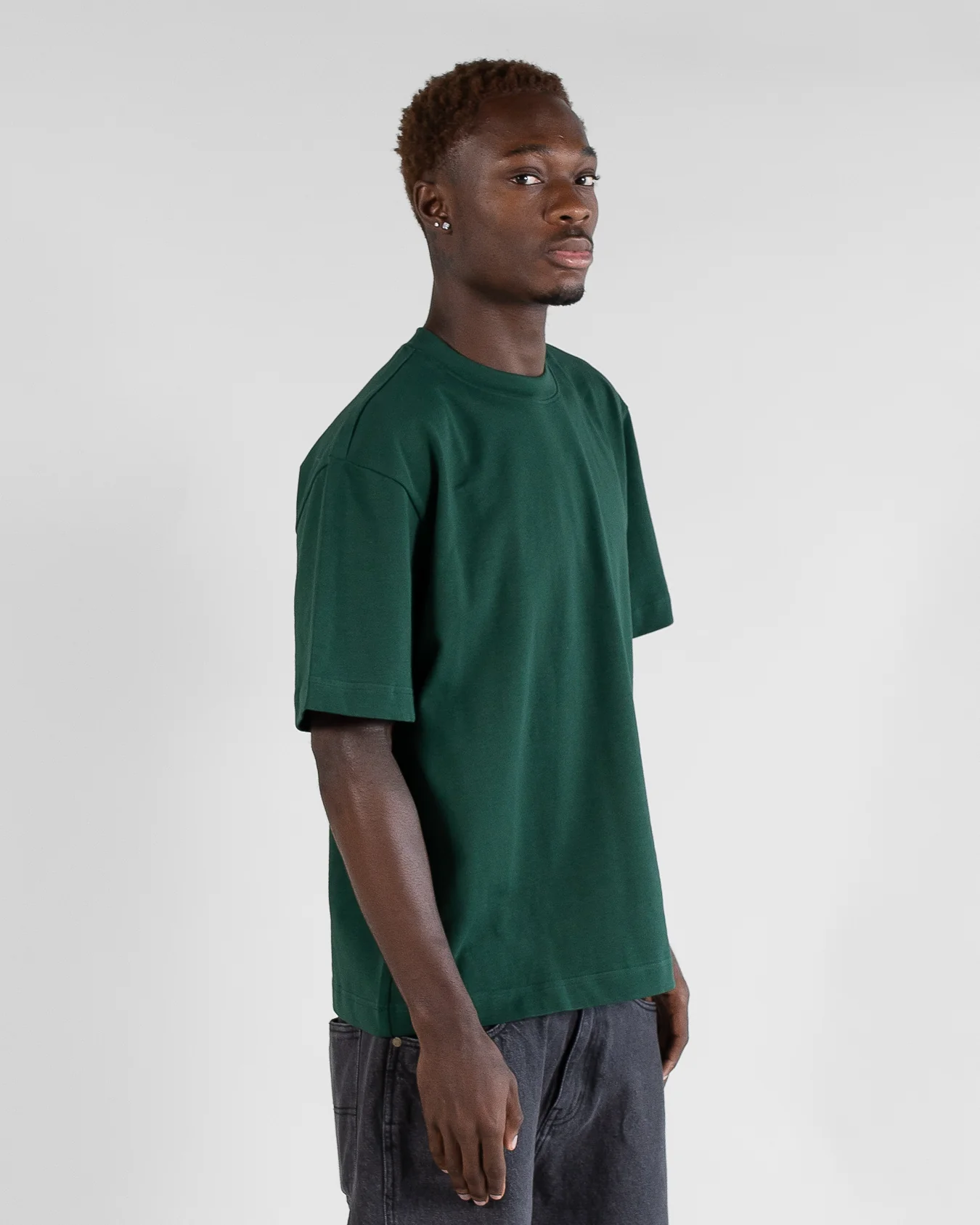 Cropped T-Shirt - Forest Green - Image 4