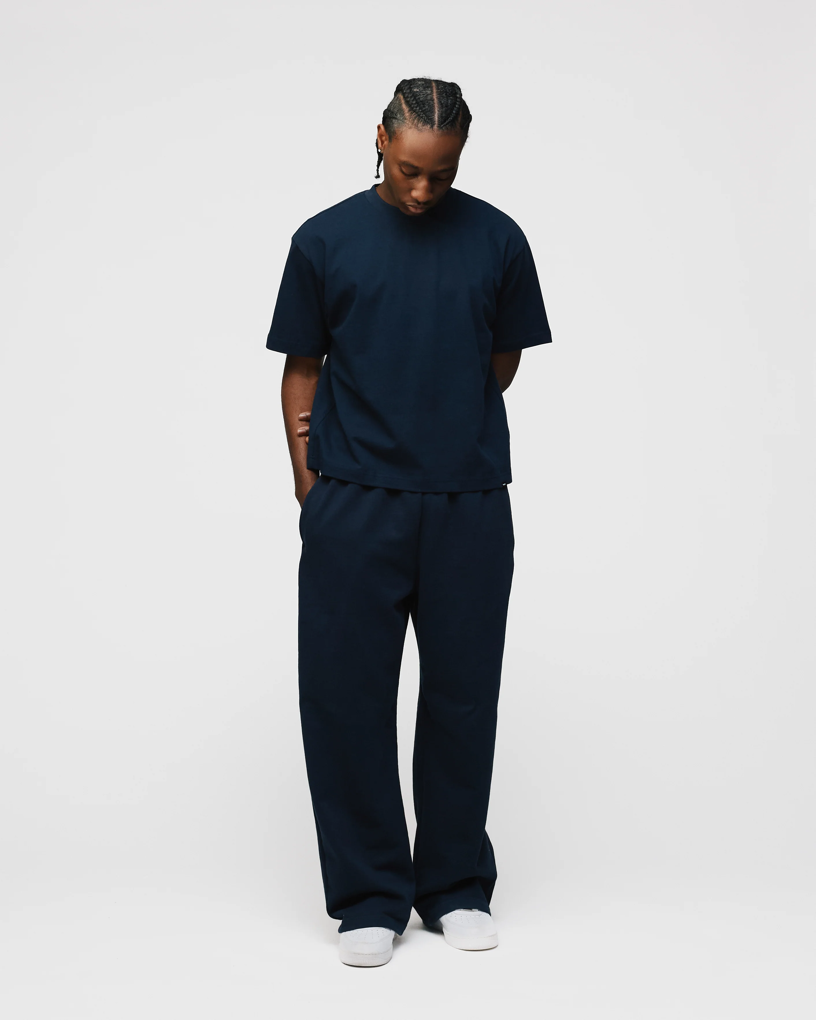 Cropped T-Shirt - Navy - Image 4