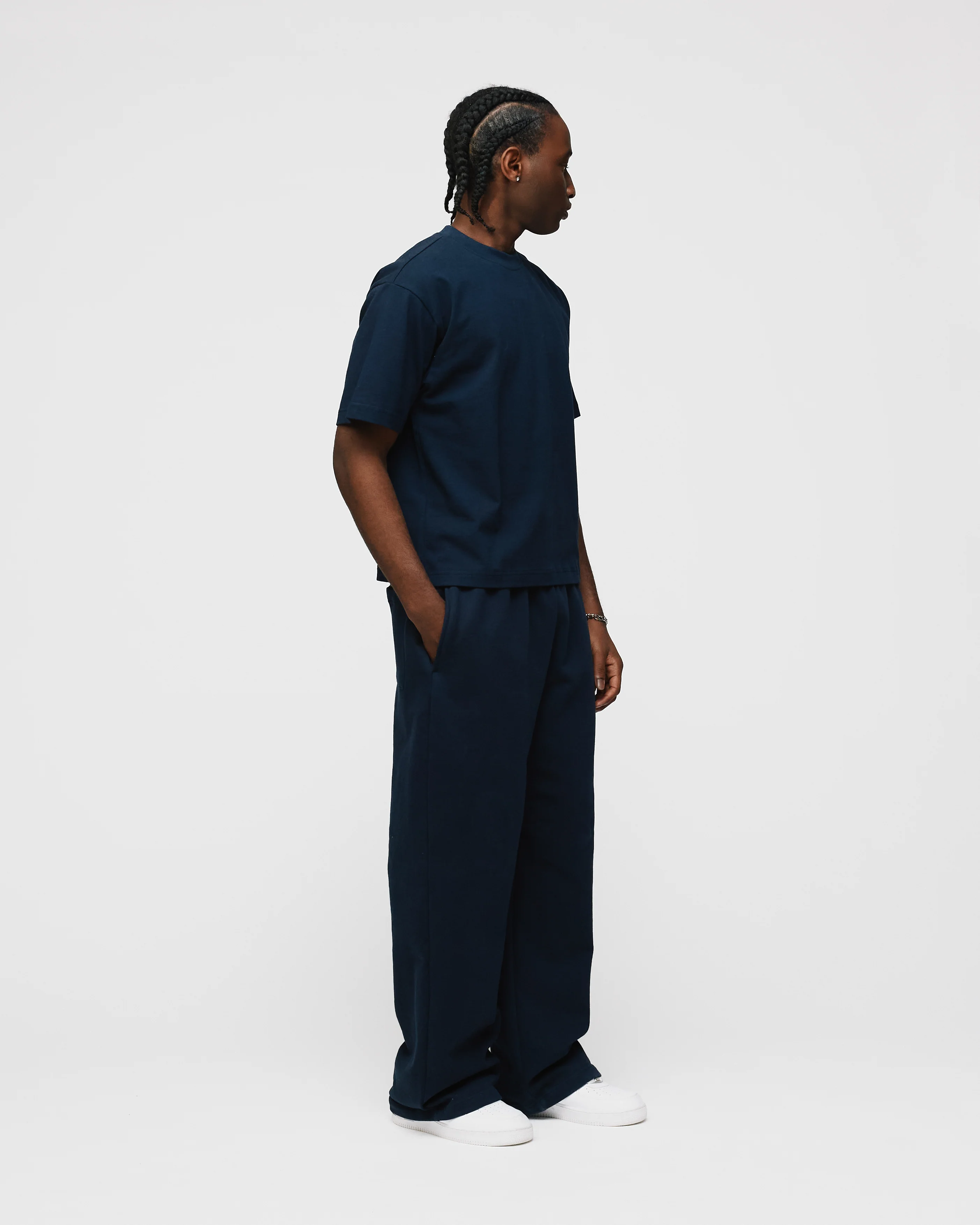 Cropped T-Shirt - Navy - Image 5