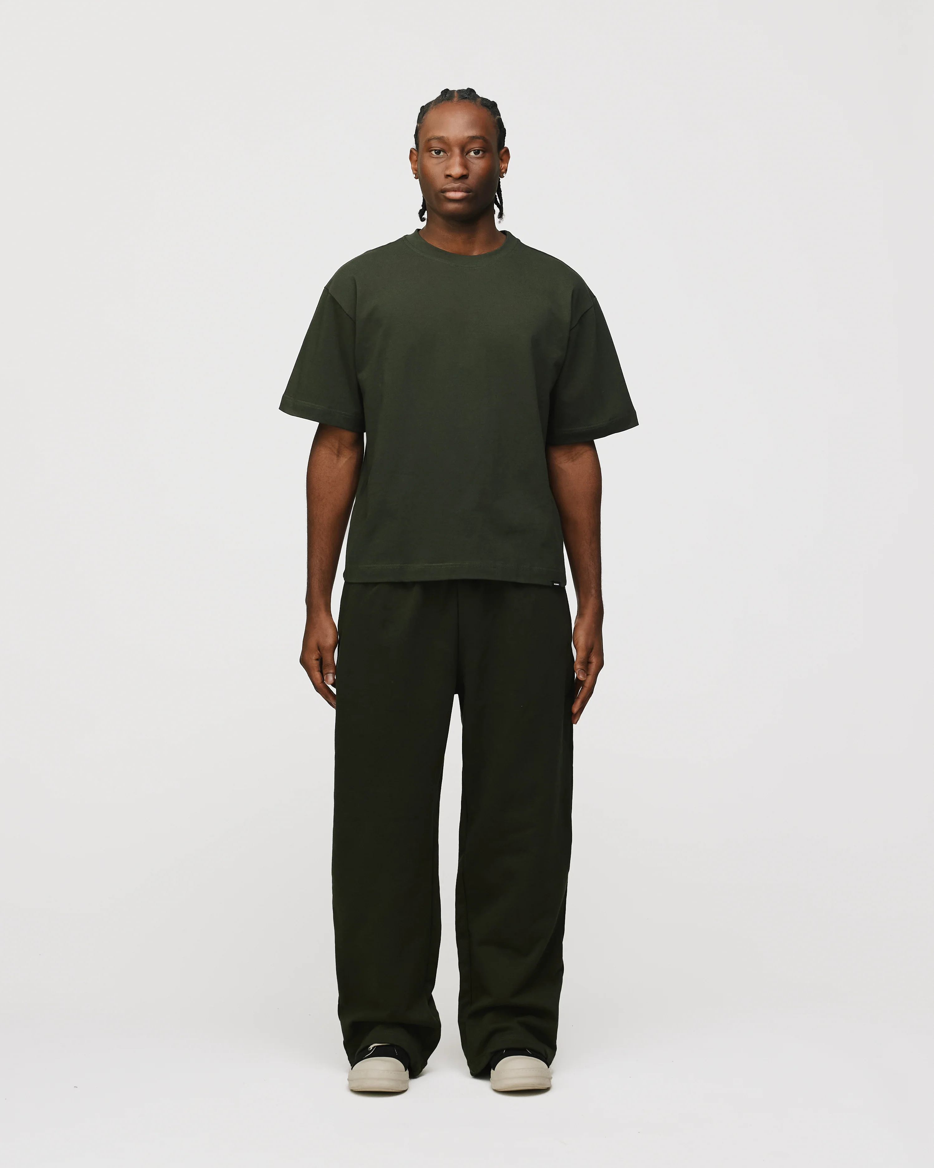 Cropped T-Shirt - Olive - Image 2