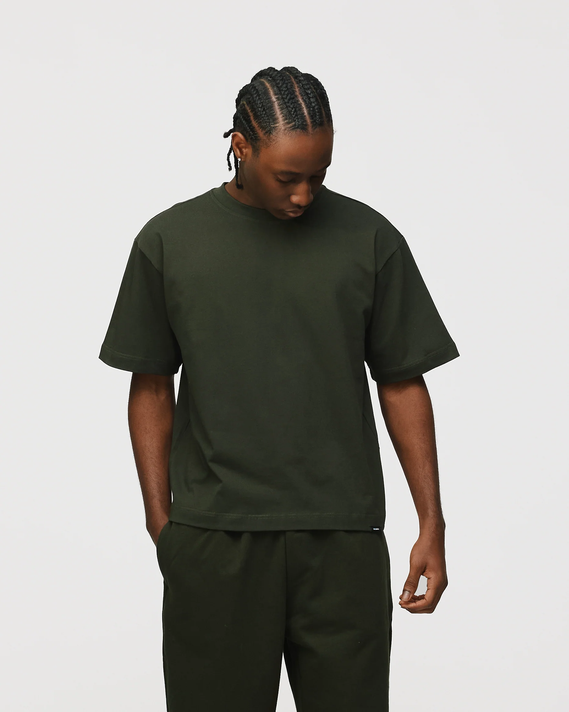 Cropped T-Shirt - Olive - Image 3